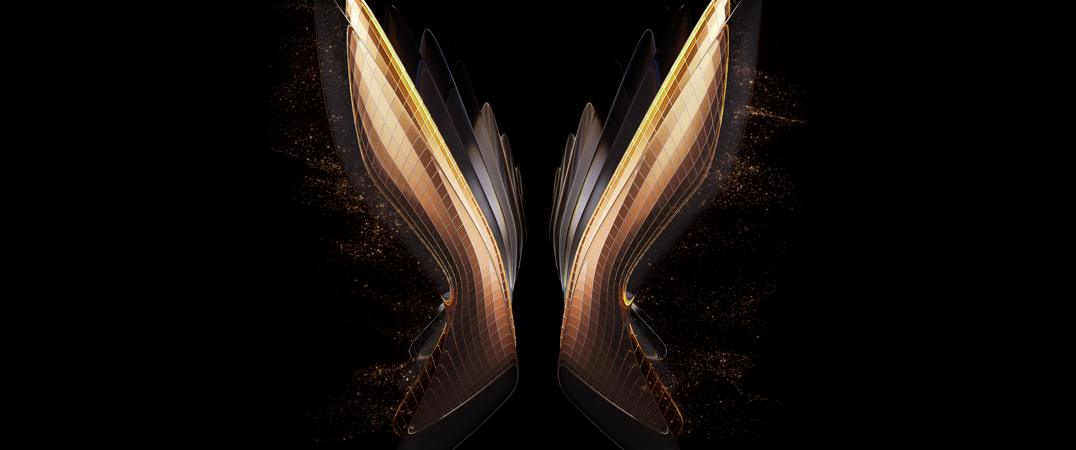 Abstract background Wallpaper 4K, Fold phone, Black background