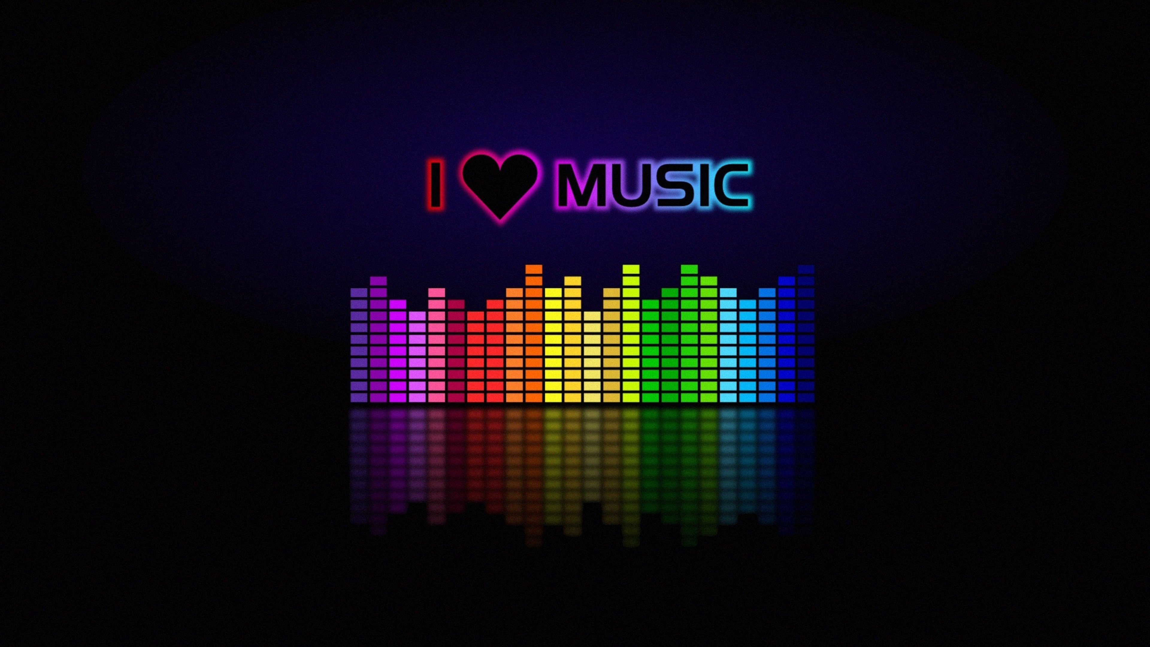 I love music HD Wallpaper 4K Ultra HD