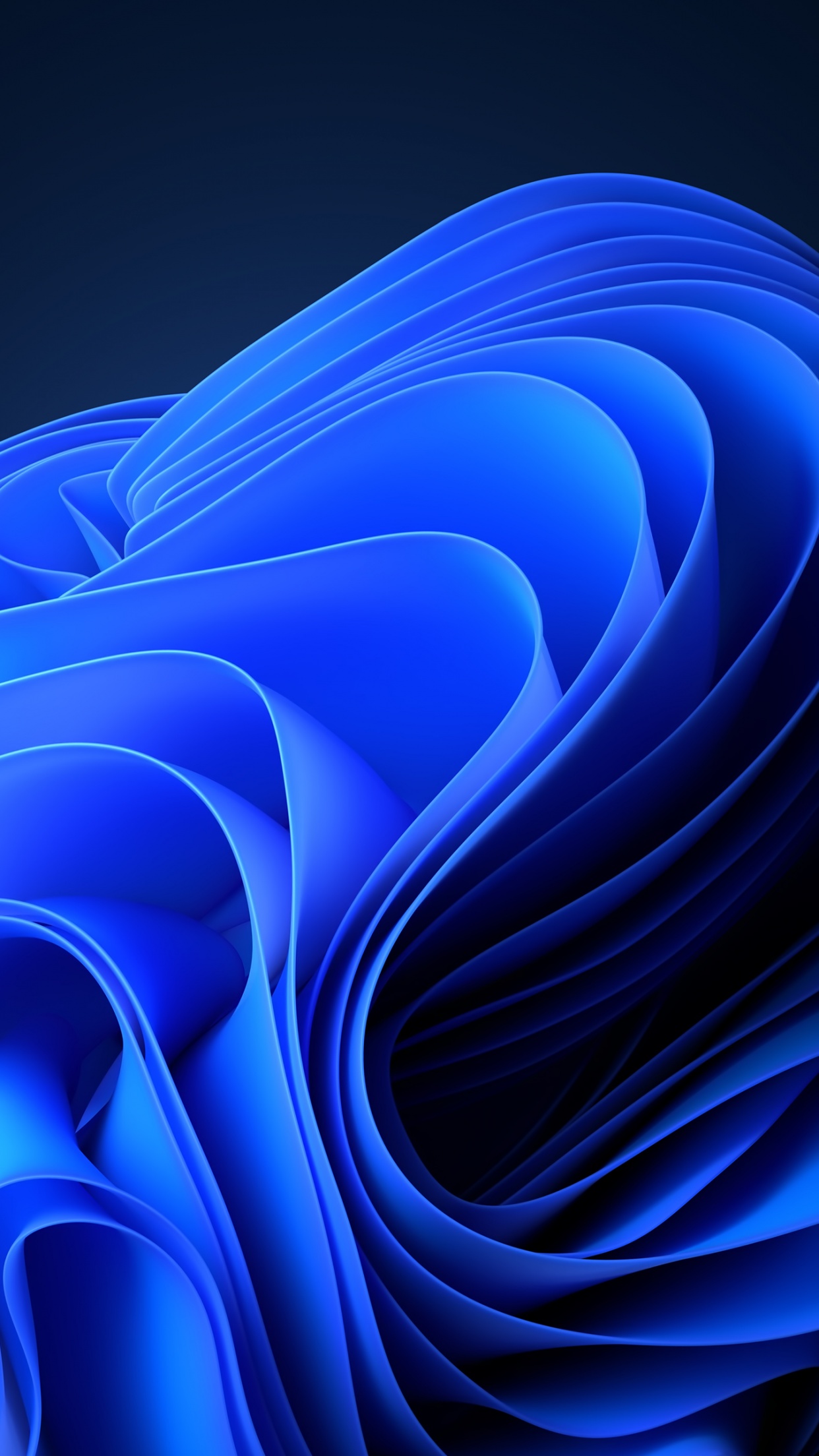 Blue Abstract Dark Mode 4K Wallpaper