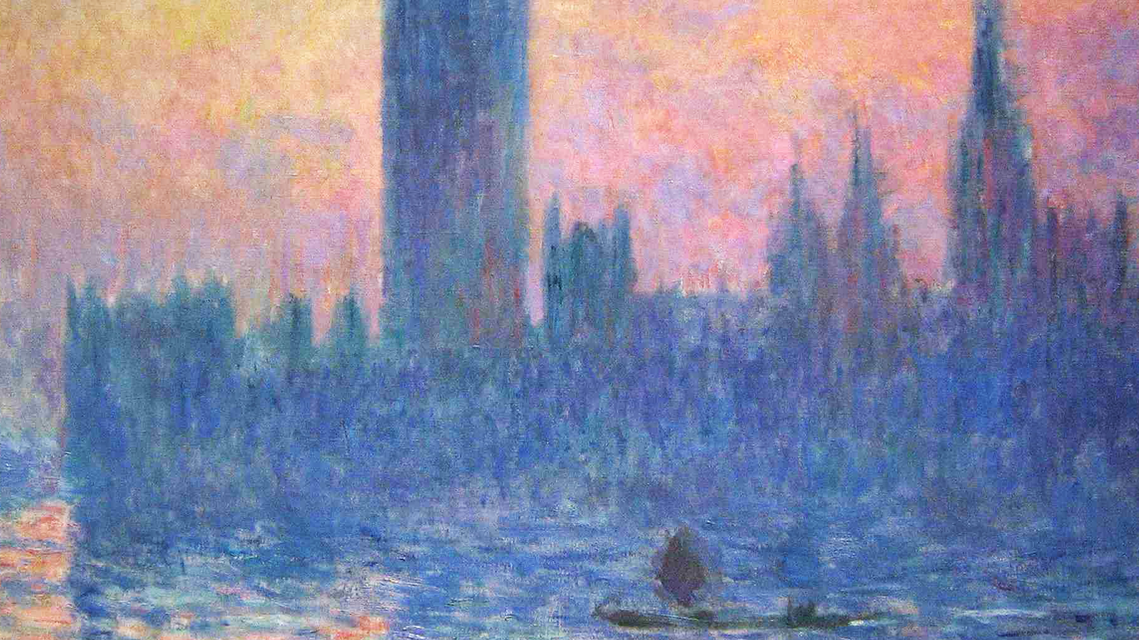 Claude Monet Classic Painting Art Sunset Pattern