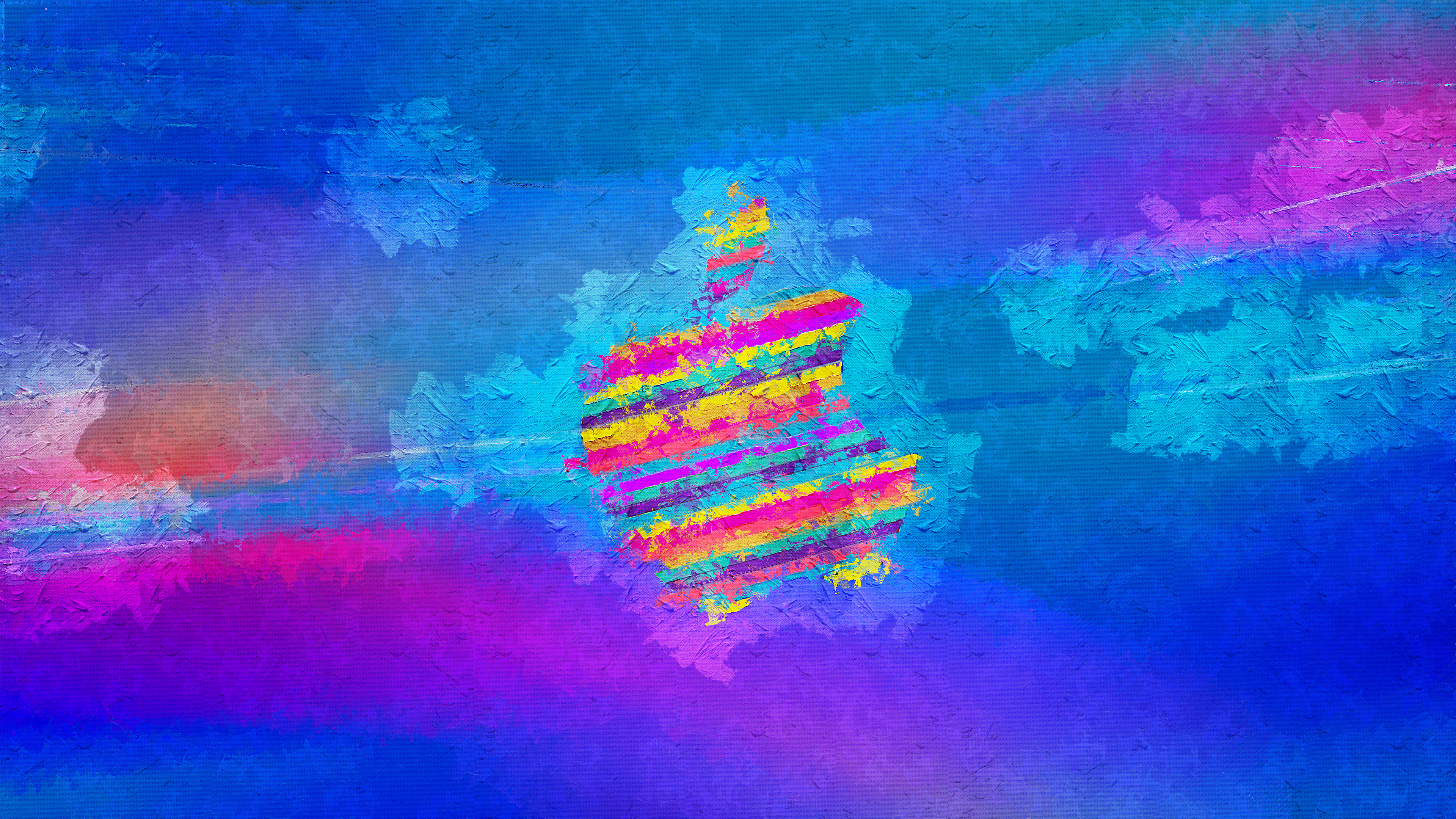 Apple Winter Logo Abstract 4k, HD Abstract, 4k Wallpaper, Image, Background, Photo and Picture