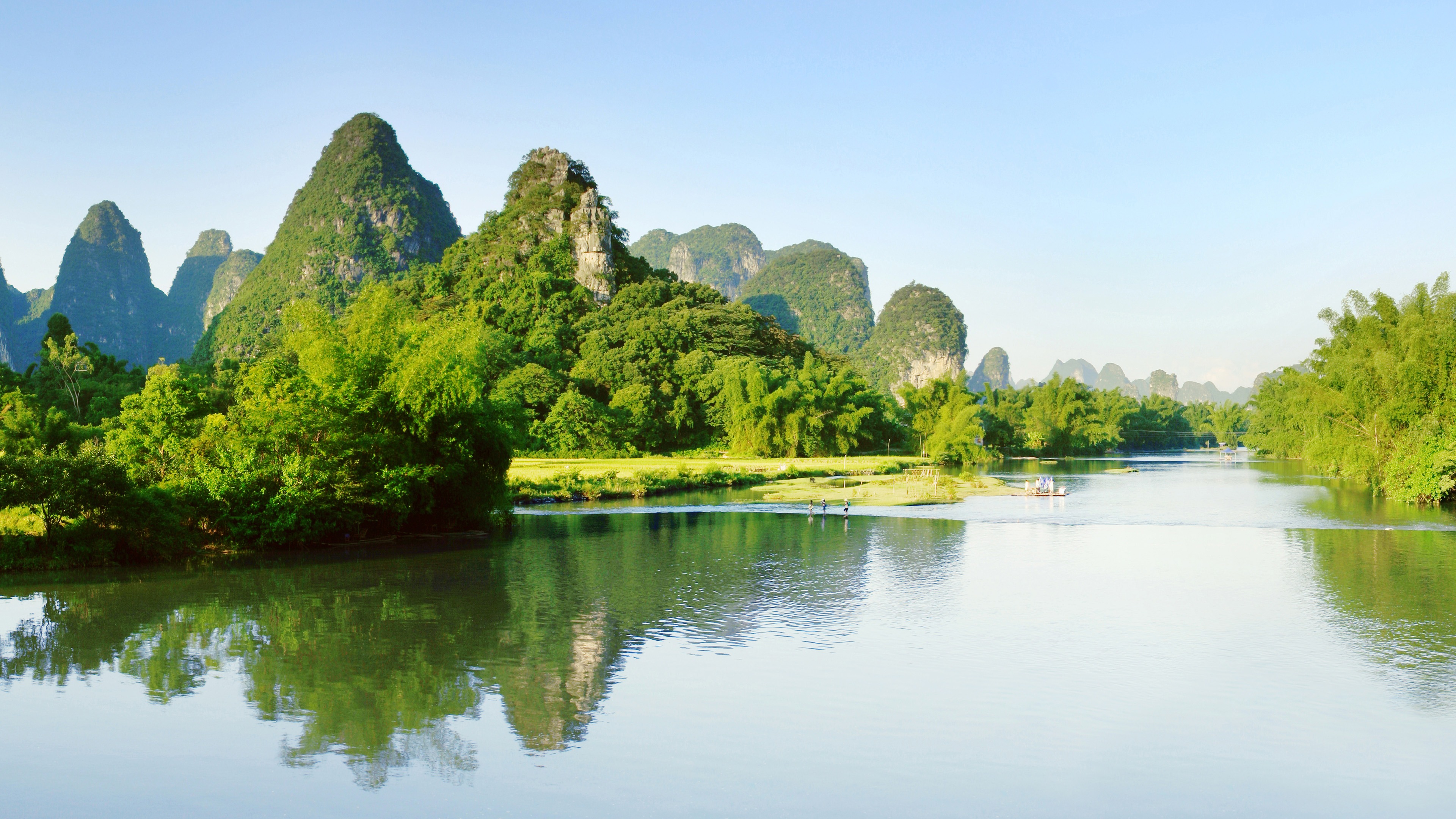 Guangxi China green mountains and rivers 4K Ultra HD
