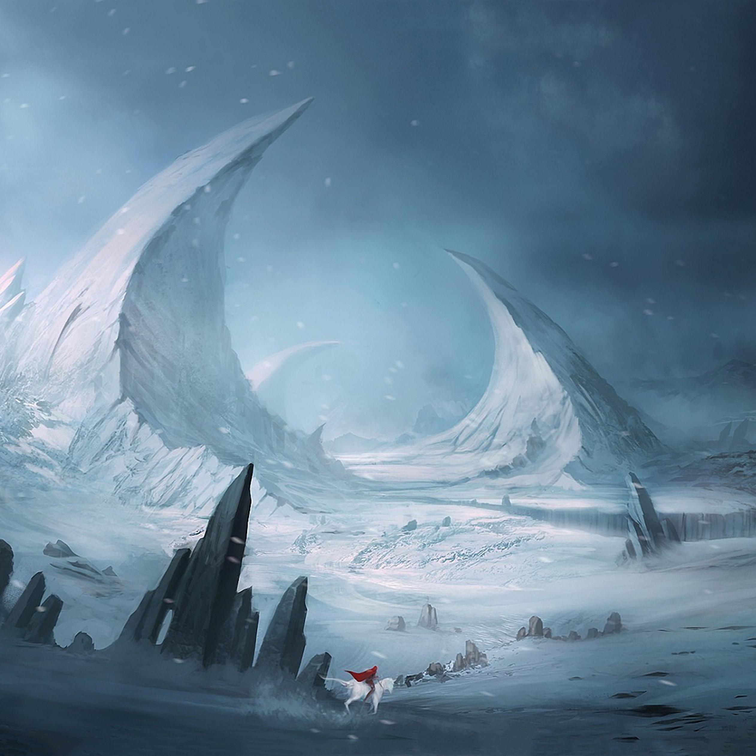 Abstract winter day in a wallpaper