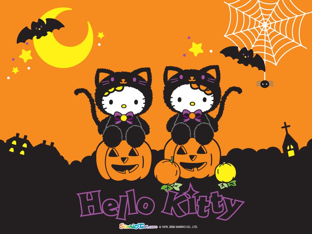 Hello Kitty Wallpaper: Hello Kitty Halloween Wallpaper. Hello kitty halloween wallpaper, Hello kitty wallpaper, Hello kitty halloween