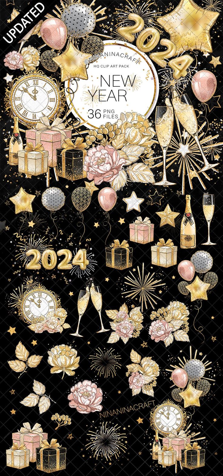 New Year Clipart New Year's Planner Stickers Party Clip. New year clipart, Wallpaper iphone christmas, Happy new year wallpaper