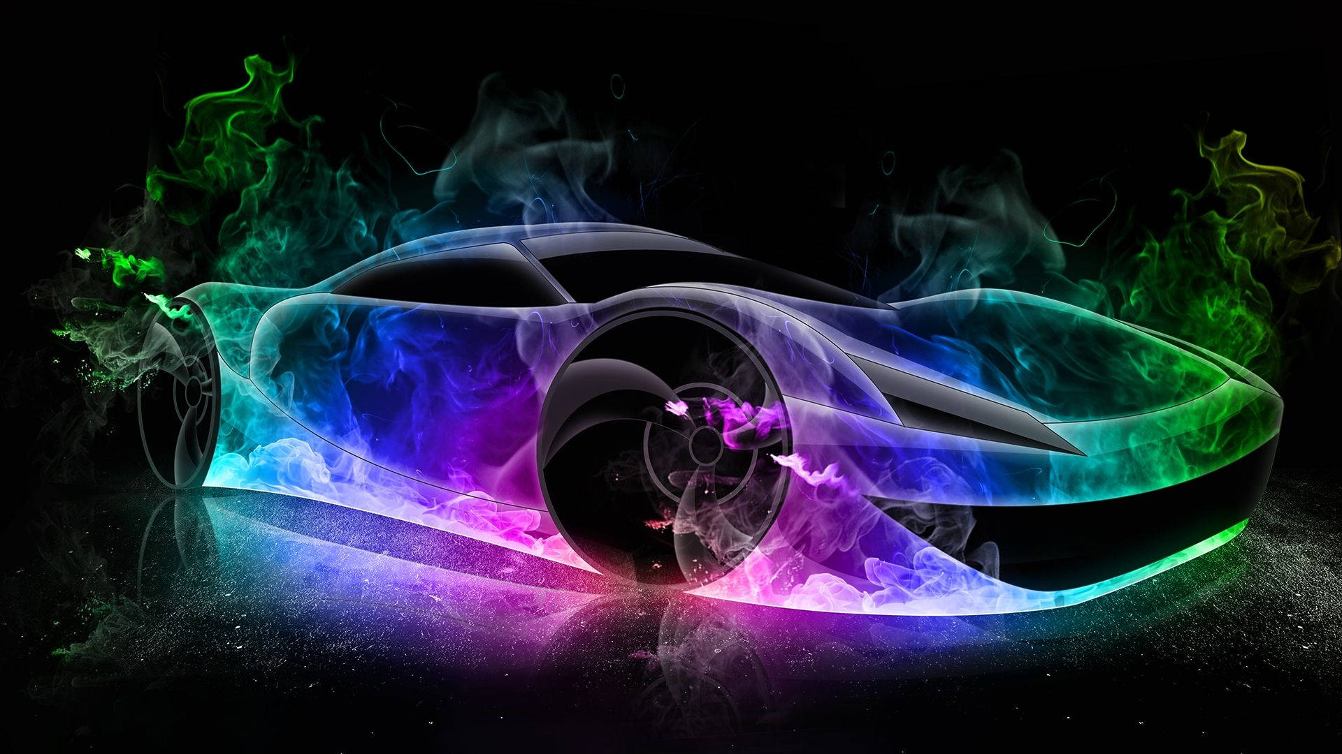 Download Astonishing Colorful Racing Cars Wallpaper