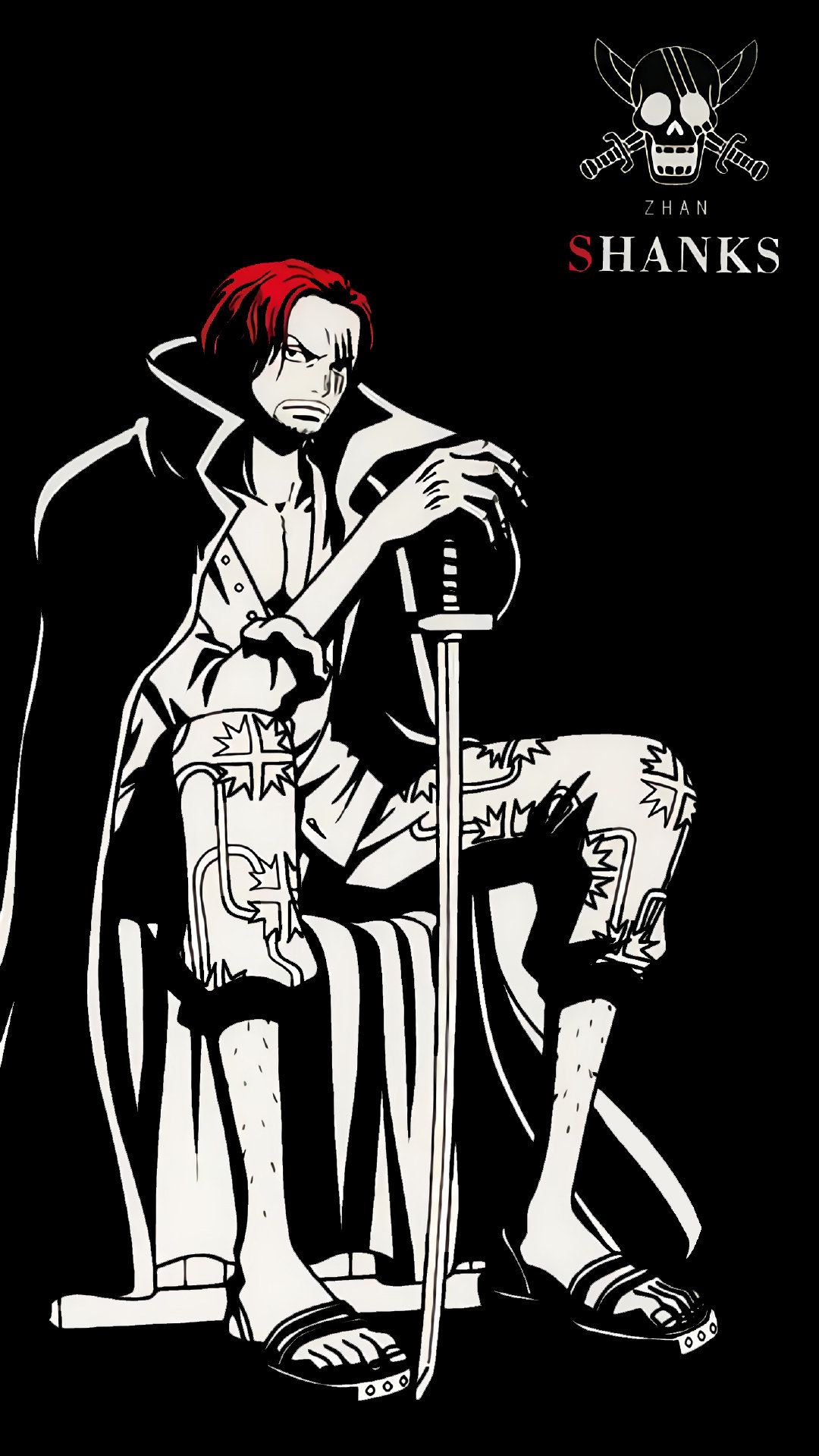 Shanks. One piece wallpaper iphone, One piece manga, One piece tattoos