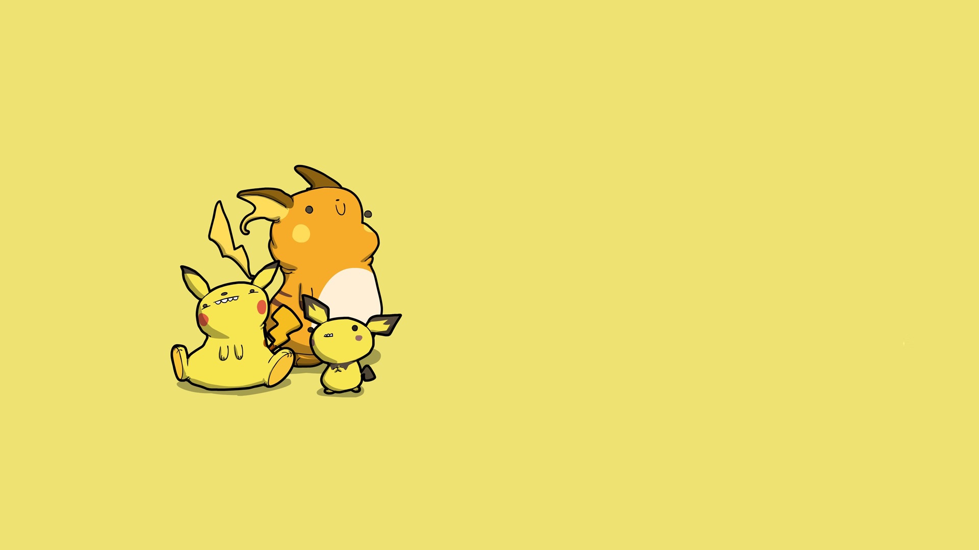 HD desktop wallpaper: Anime, Pokémon, Pikachu, Minimalist, Pichu (Pokémon), Raichu (Pokémon) download free picture