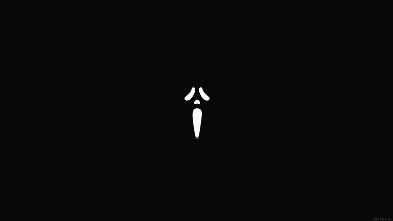 wallpaper for desktop, laptop. scream black minimal cute art