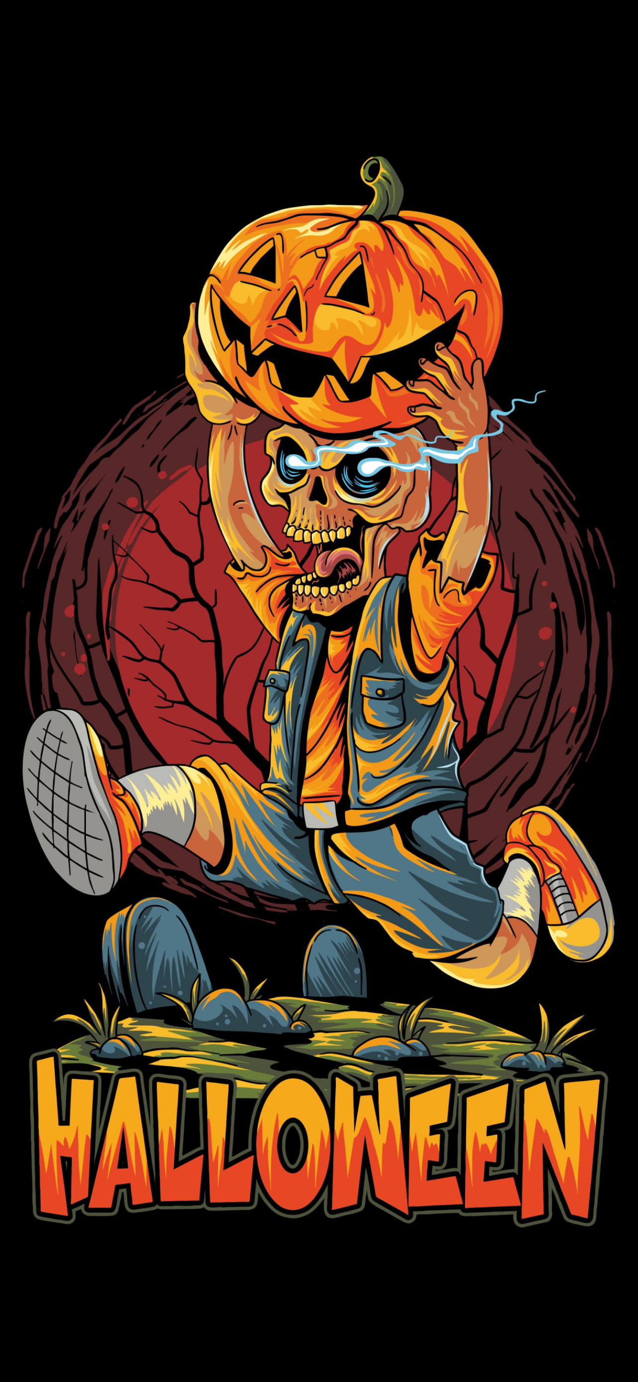 Halloween zombie Wallpaper 4K, Scary, Halloween Pumpkin