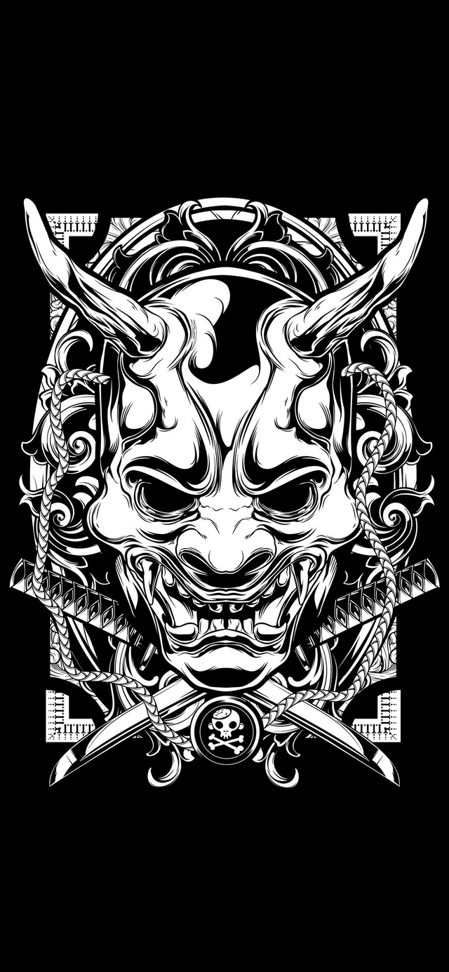 Samurai Oni Mobile Wallpaper