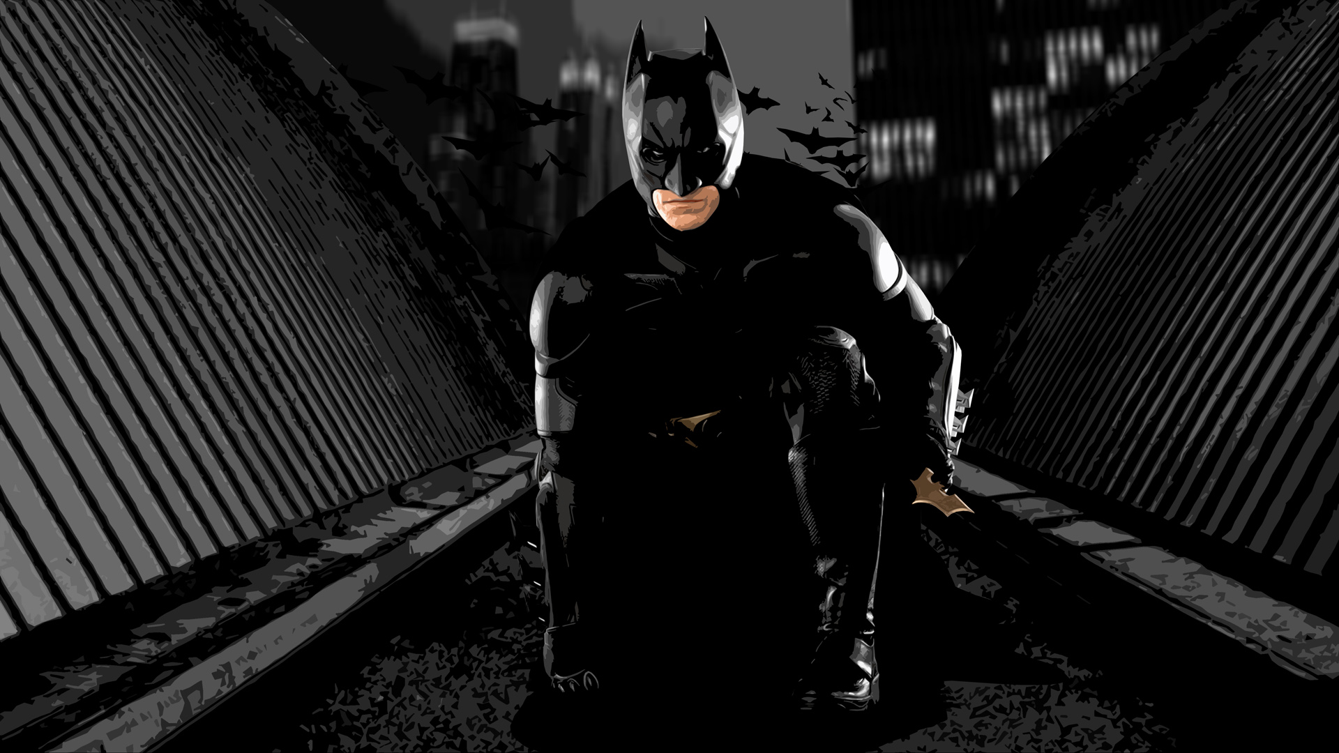 1920x1080 dark knight wallpaper free HD widescreen