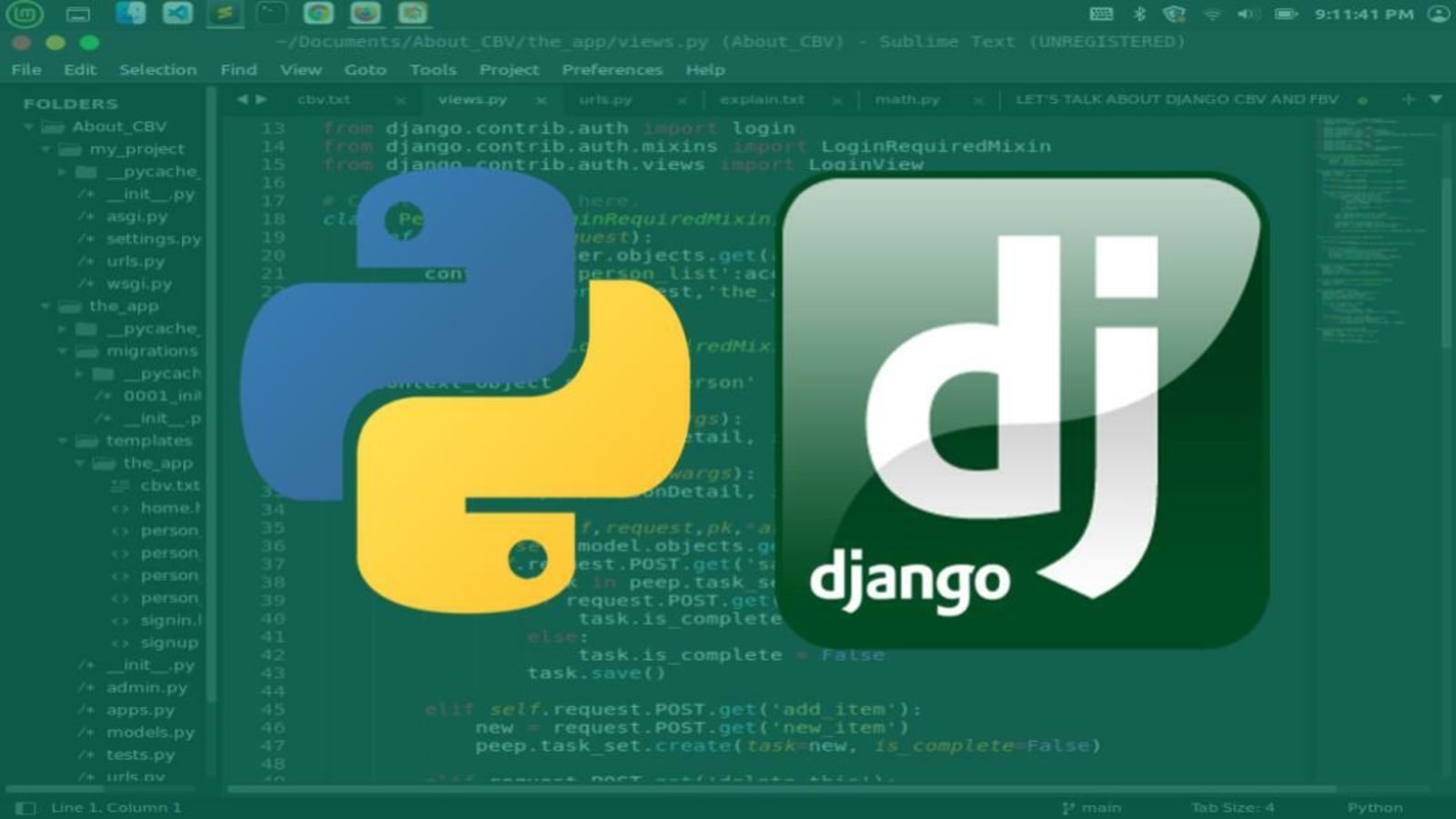 Make a Simple Employee managing app in Django with Class Based Views (With Login, Logout)