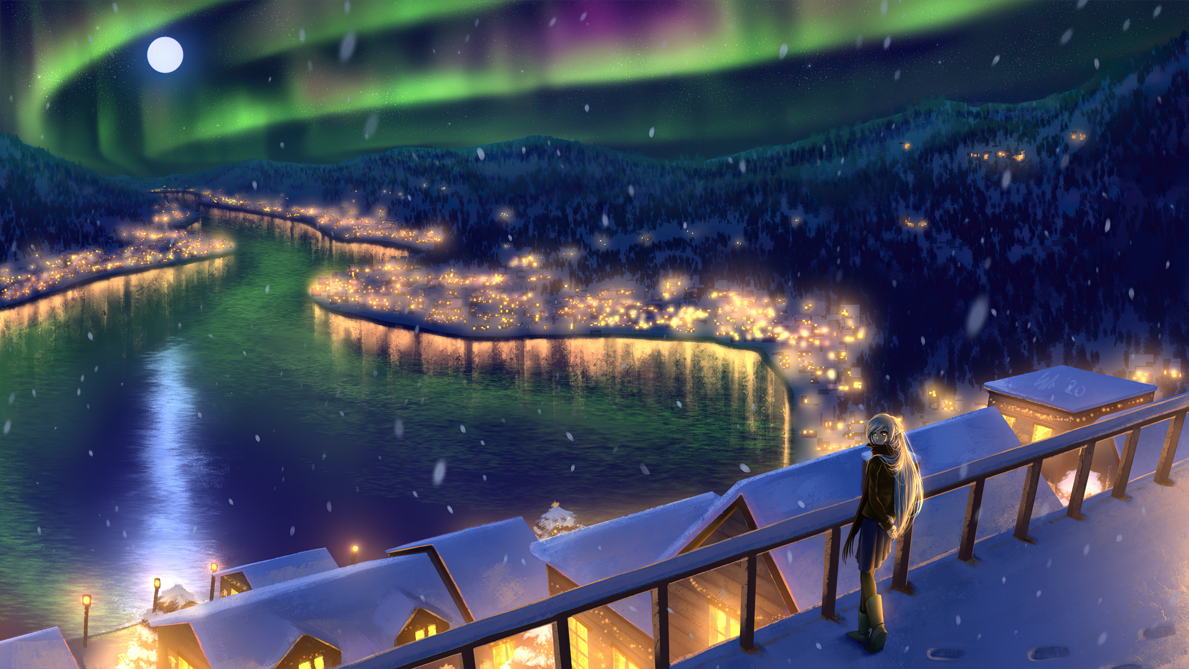 Upon The Night Sky 4k, HD Anime, 4k Wallpaper, Image, Background, Photo and Picture