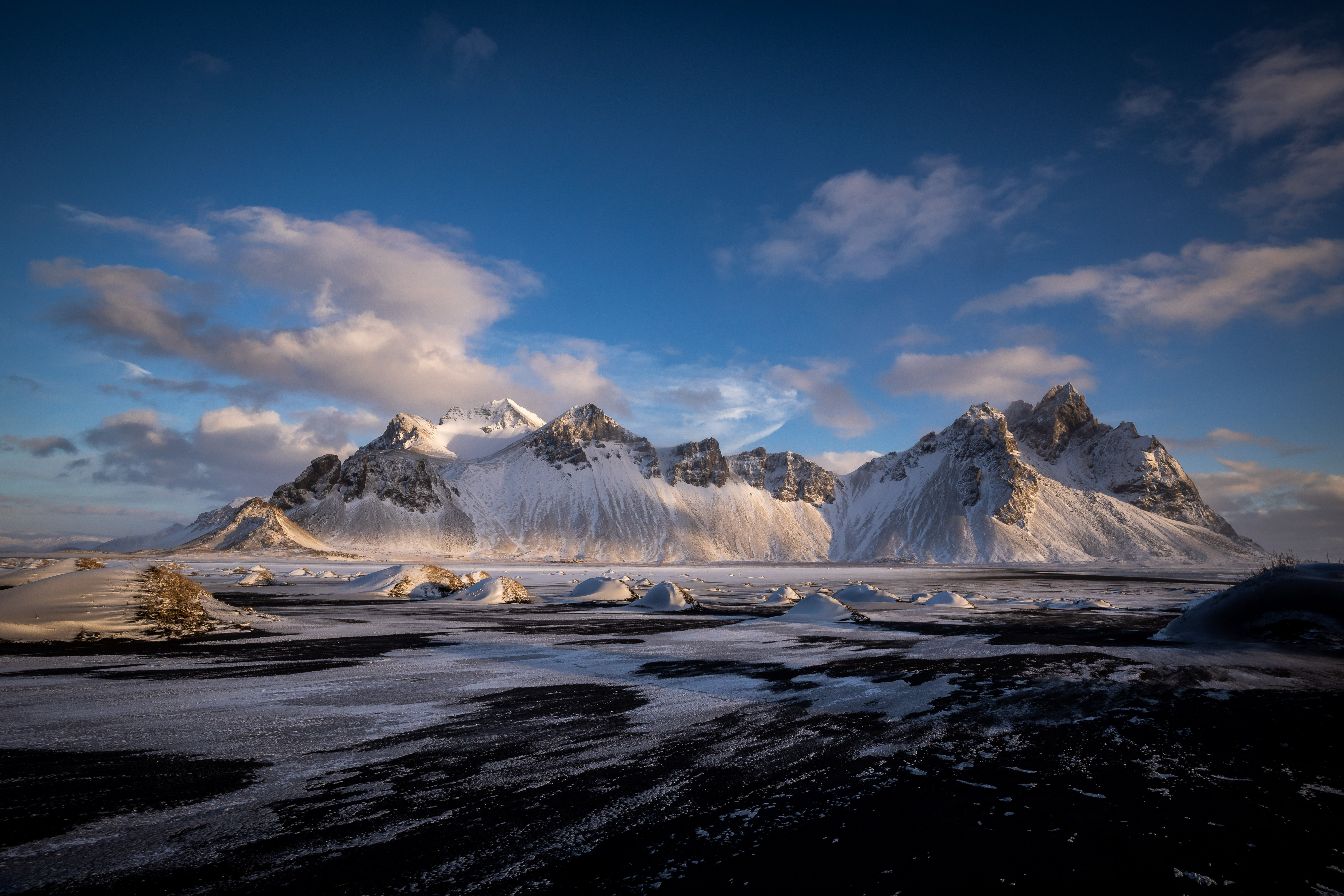 Hofn Vestrahorn Clouds Iceland Mountains 4k, HD Nature, 4k Wallpaper, Image, Background, Photo and Picture