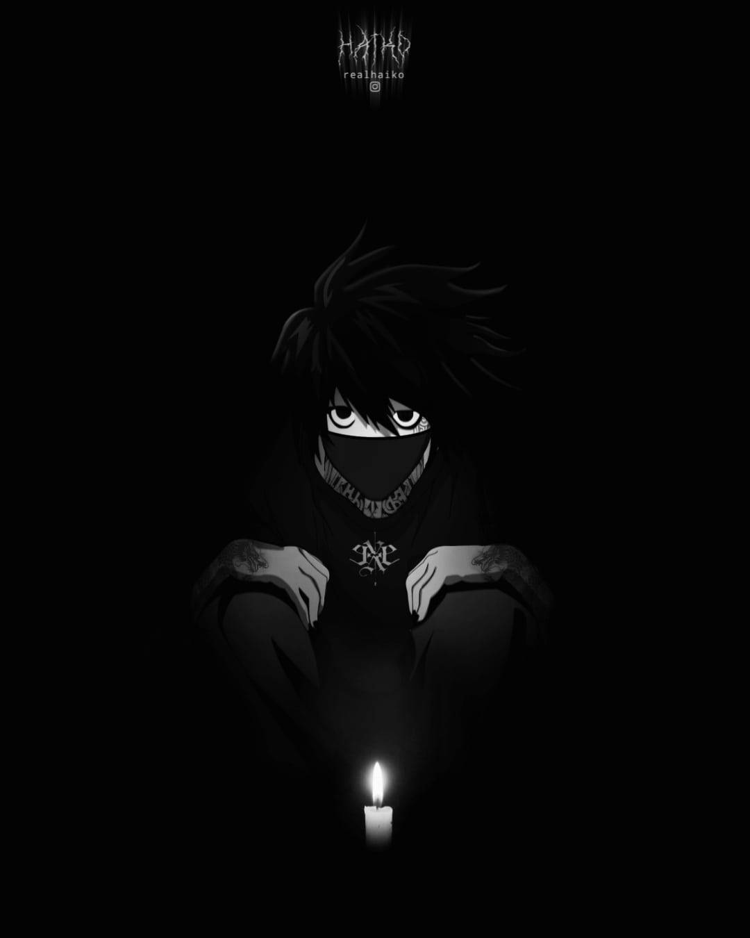 Download Lawliet Dark Death Note Phone Wallpaper