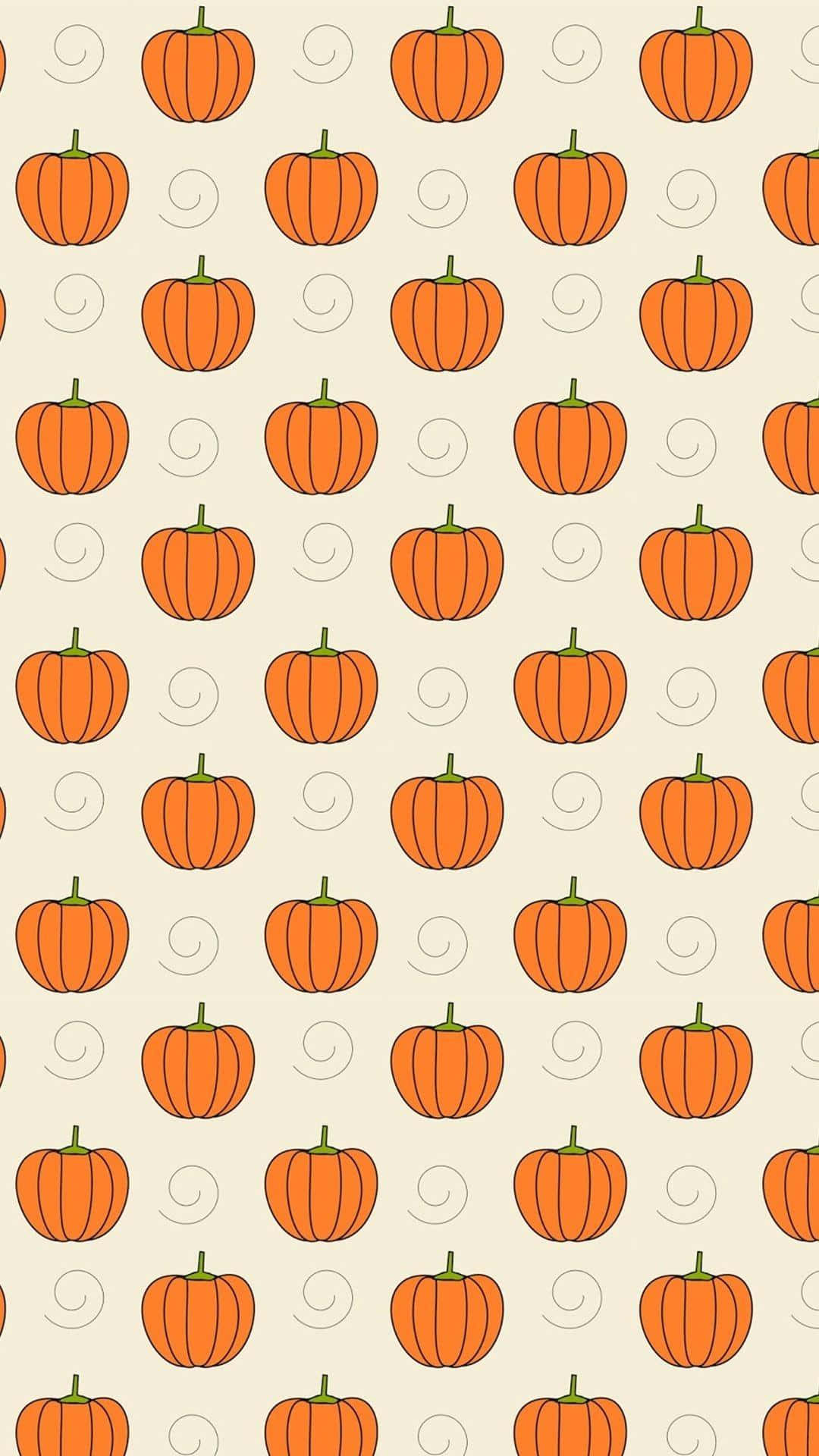 Download Aesthetic Cute Halloween Pumpkin Pattern Wallpaper