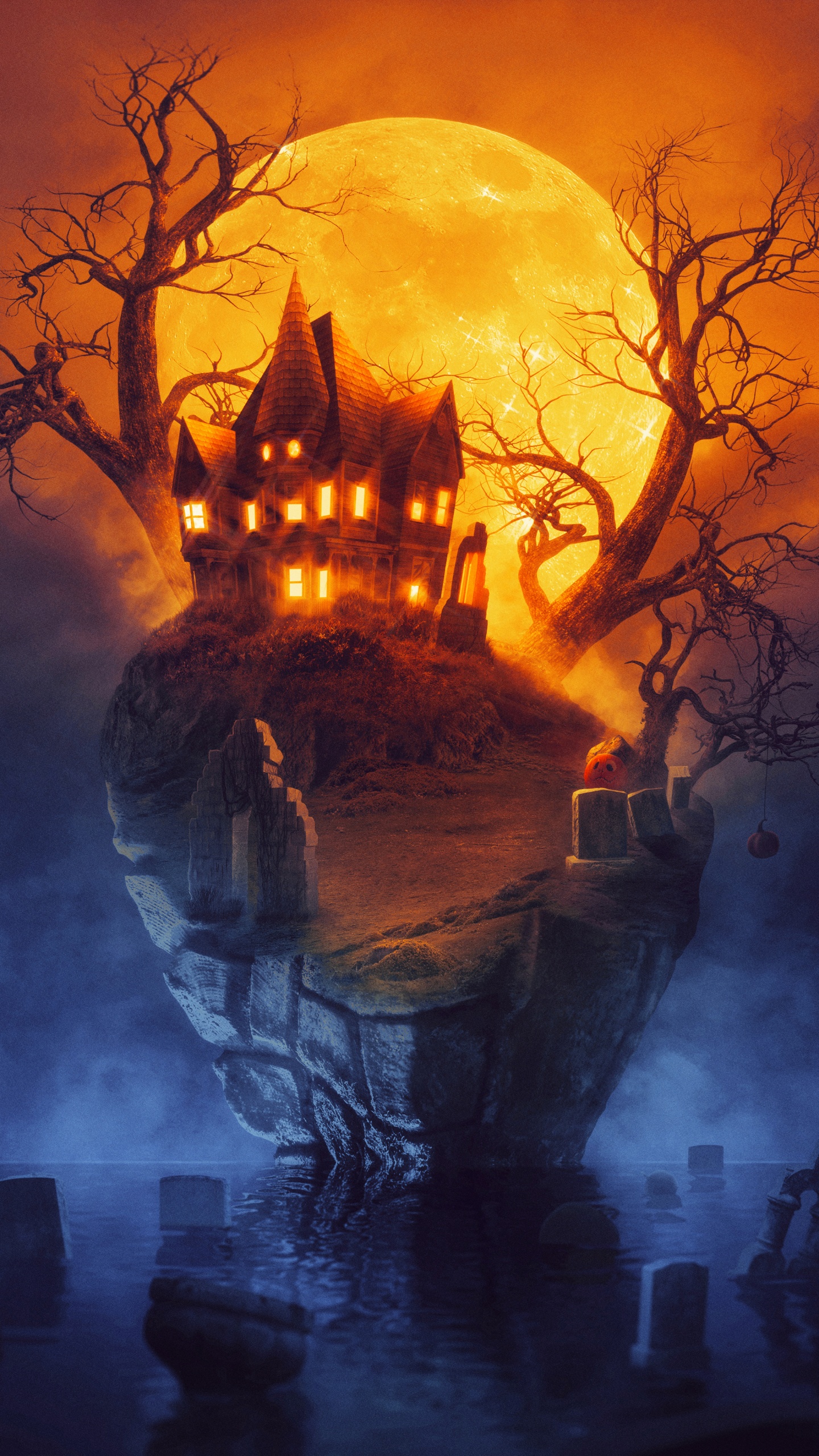 Scary house Wallpaper 4K, Halloween house, Spooky, Horror