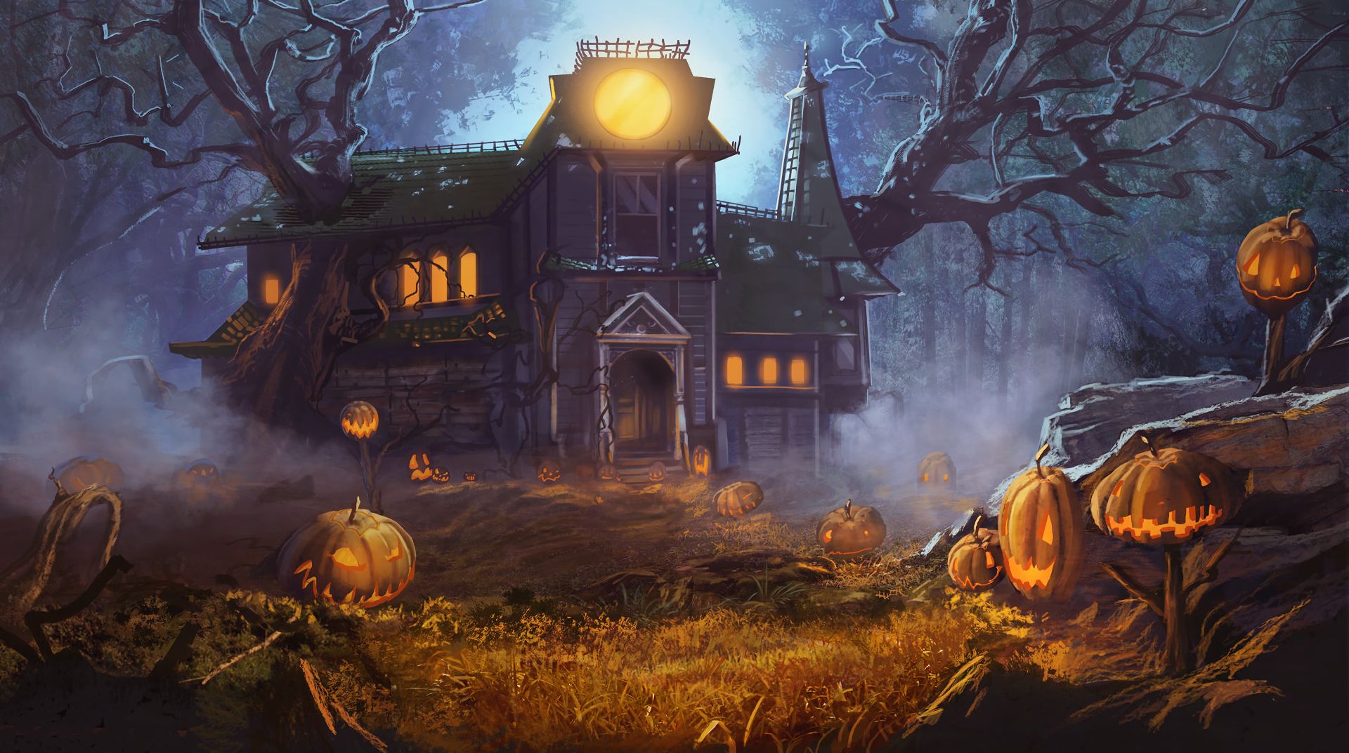 Haunted House wallpaper for desktop, download free Haunted House picture and background for PC