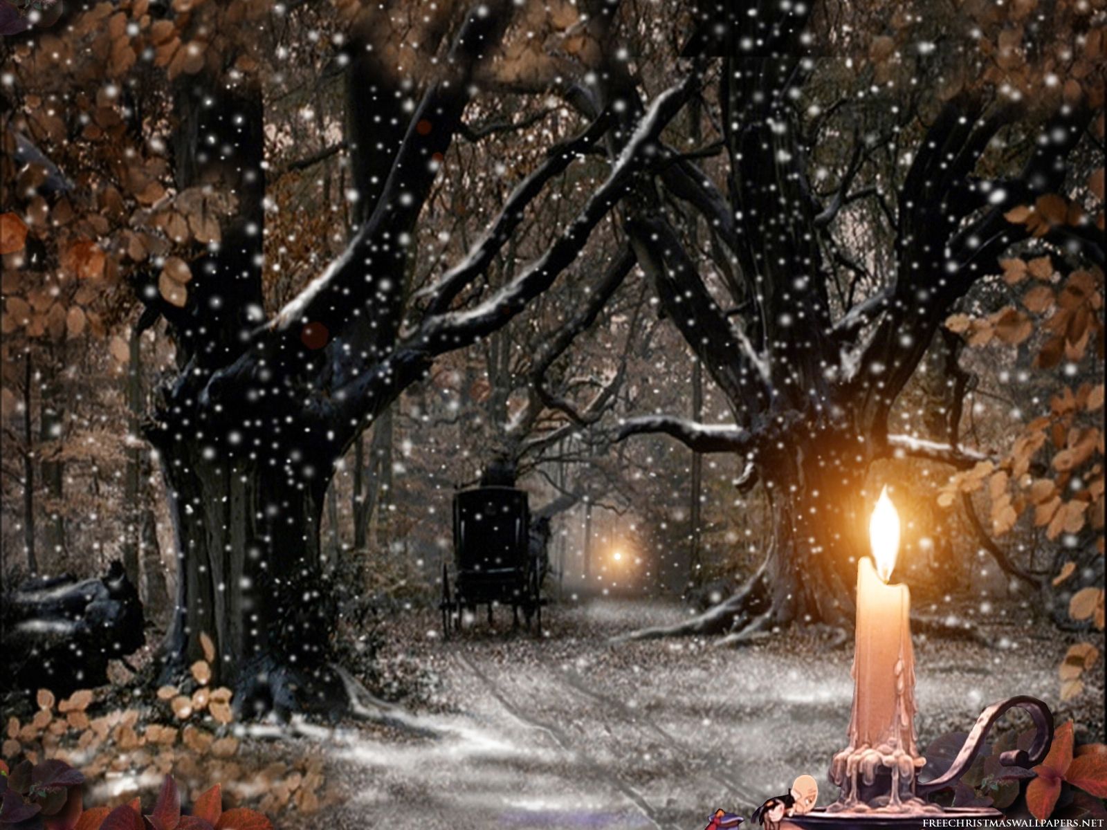 Xmas Snow Nature Candle Wallpaper. Christmas scenes, Winter christmas scenes, Candles wallpaper