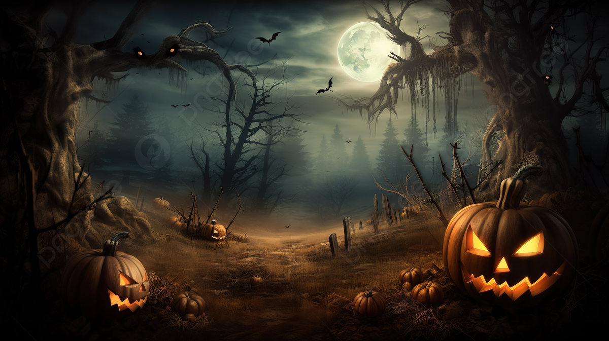 Halloween Background, Wallpaper, Scary Forest In The Full Moon, Halloween Background HD Picture Background Image And Wallpaper for Free Download
