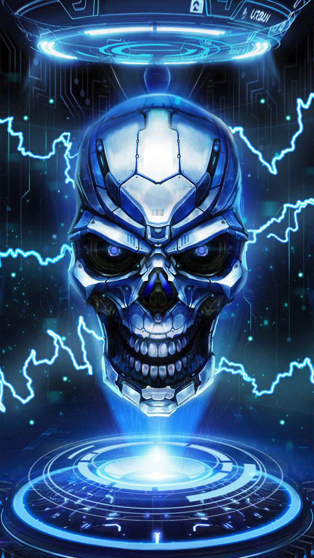 Live Skull design Wallpaper