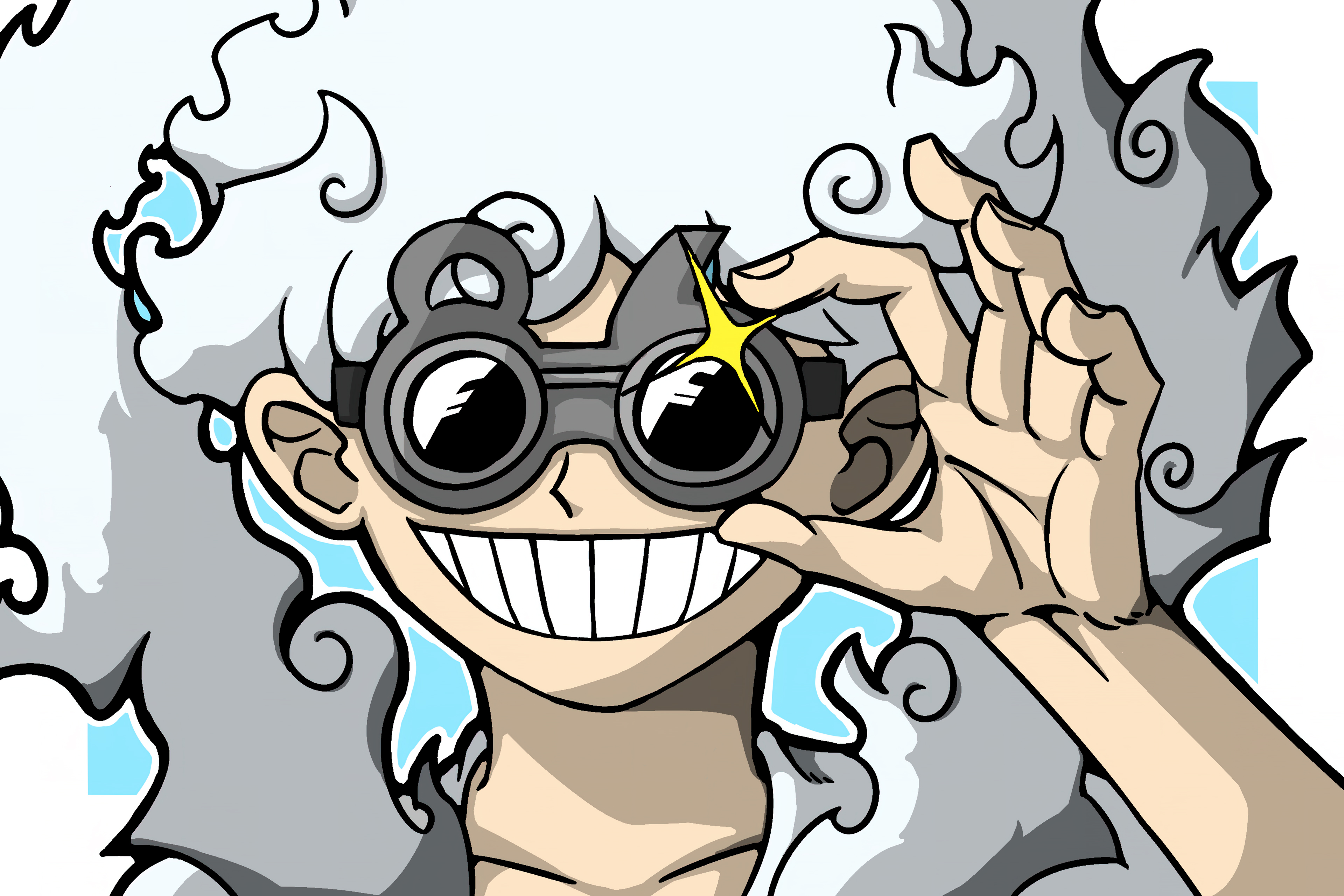 Luffy Wallpaper 4K, Goggles, Gear 5