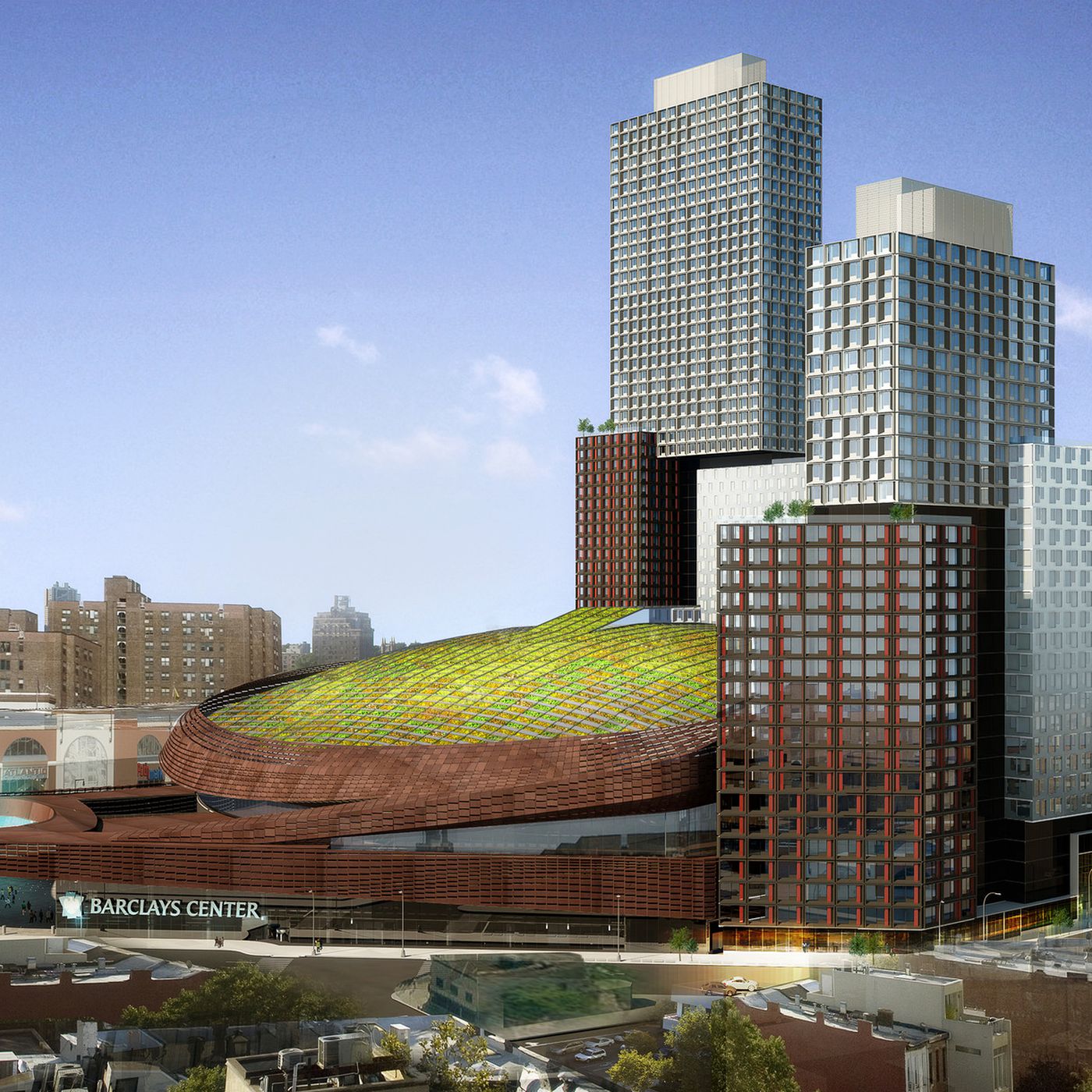 Barclays Center soon to be a clearing in a forest of skyscrapers