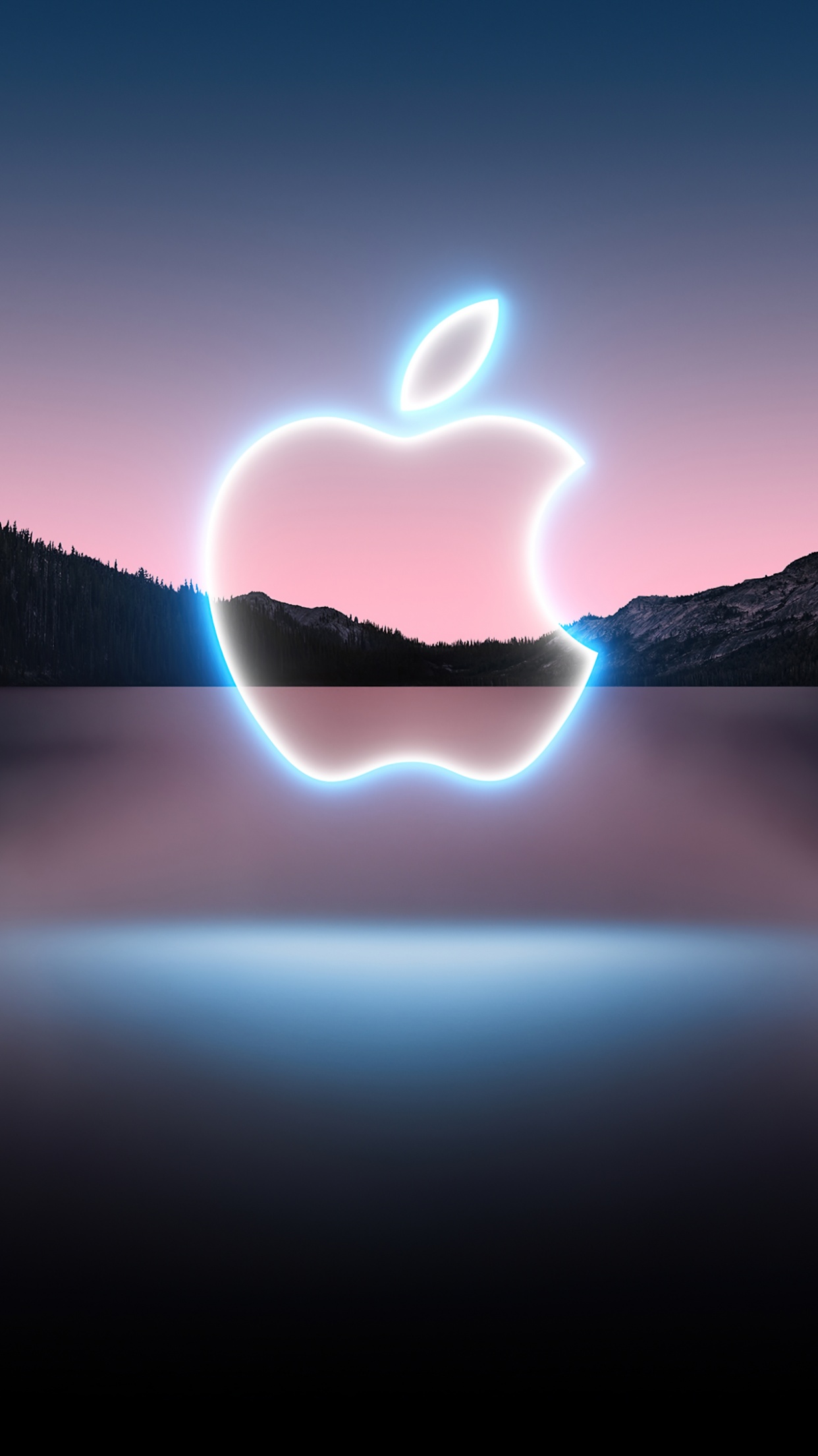 Apple logo Wallpaper 4K, Glowing