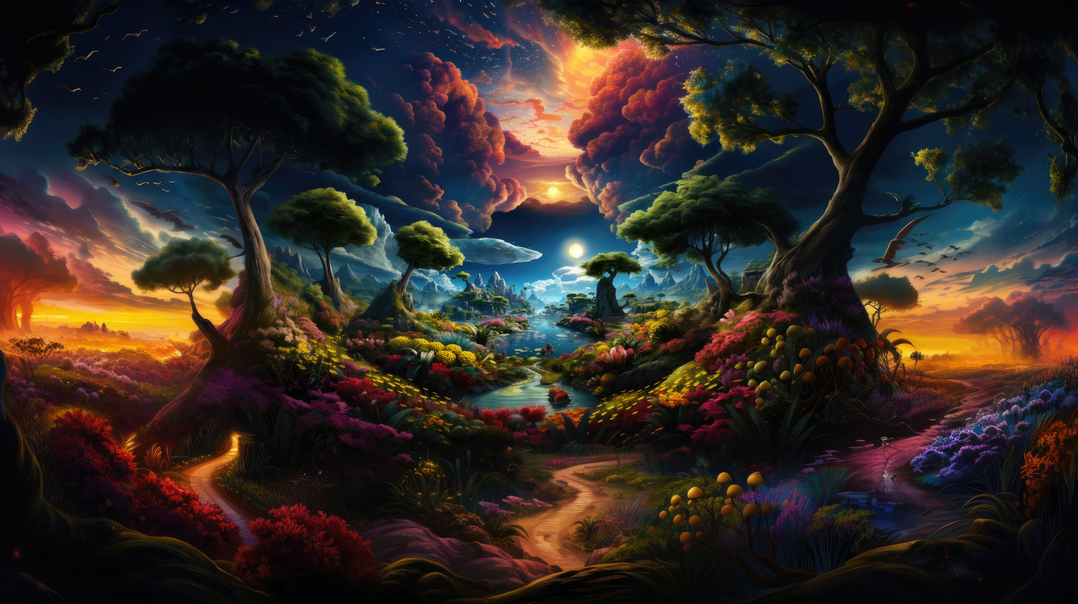 Two Worlds 4k Wallpaper