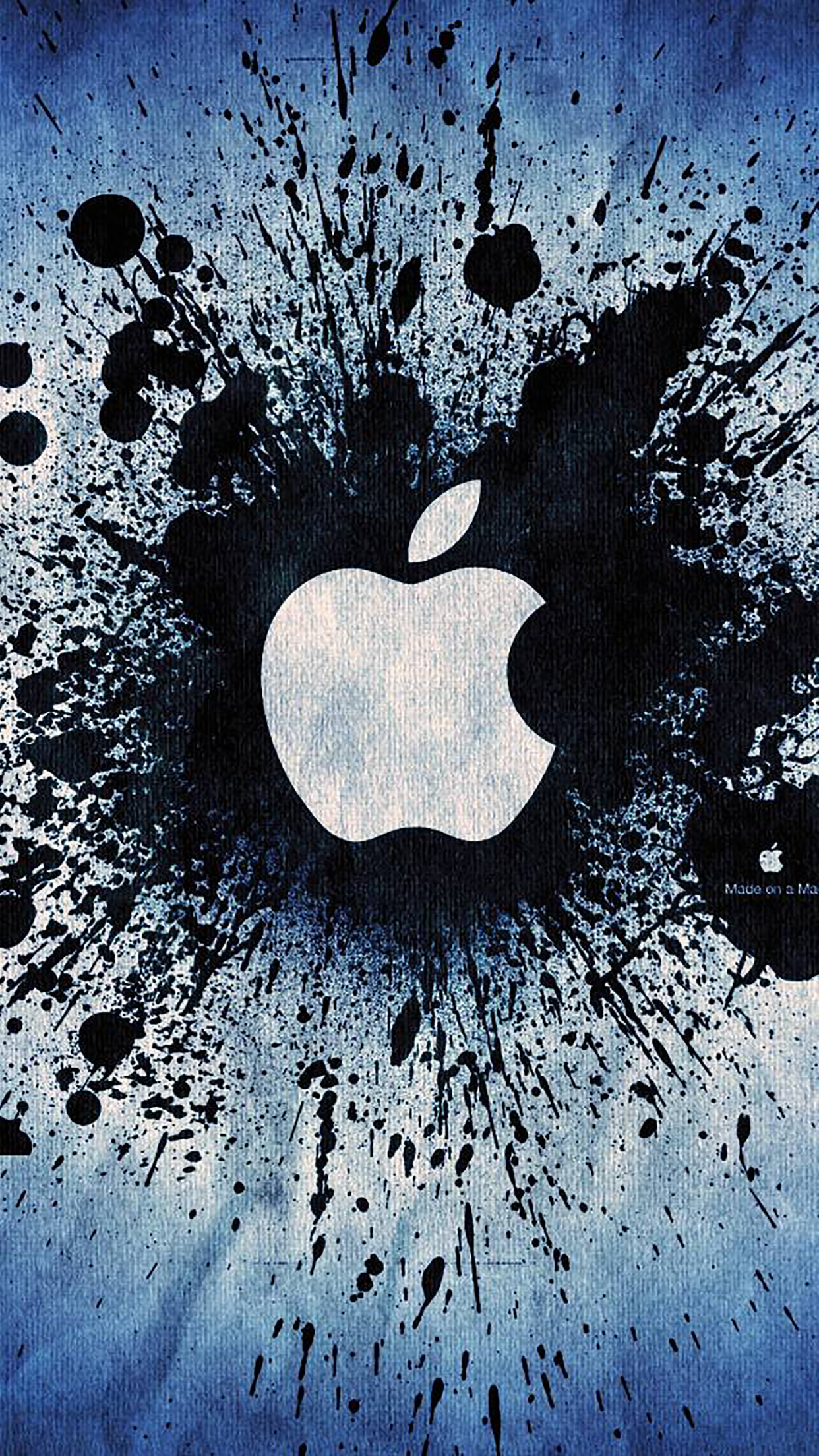 Wallpaper Black and White Apple Logo, Background Free Image