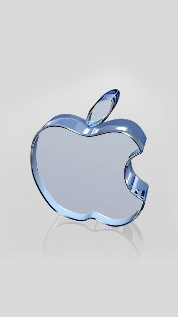 3D Glass Apple Logo iPhone Wallpaper