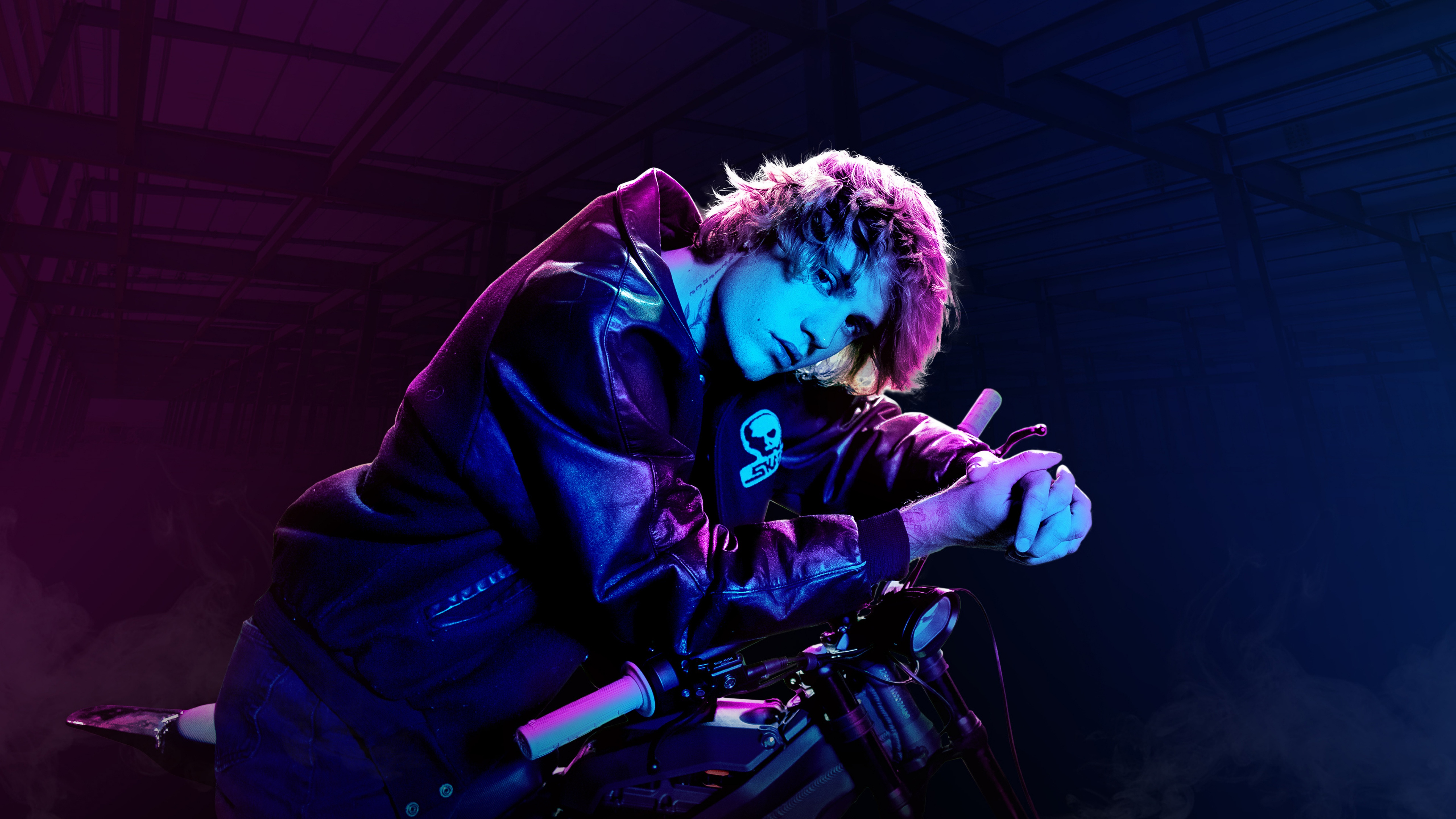 Justin Bieber Wallpaper 4K, Neon, Canadian singer