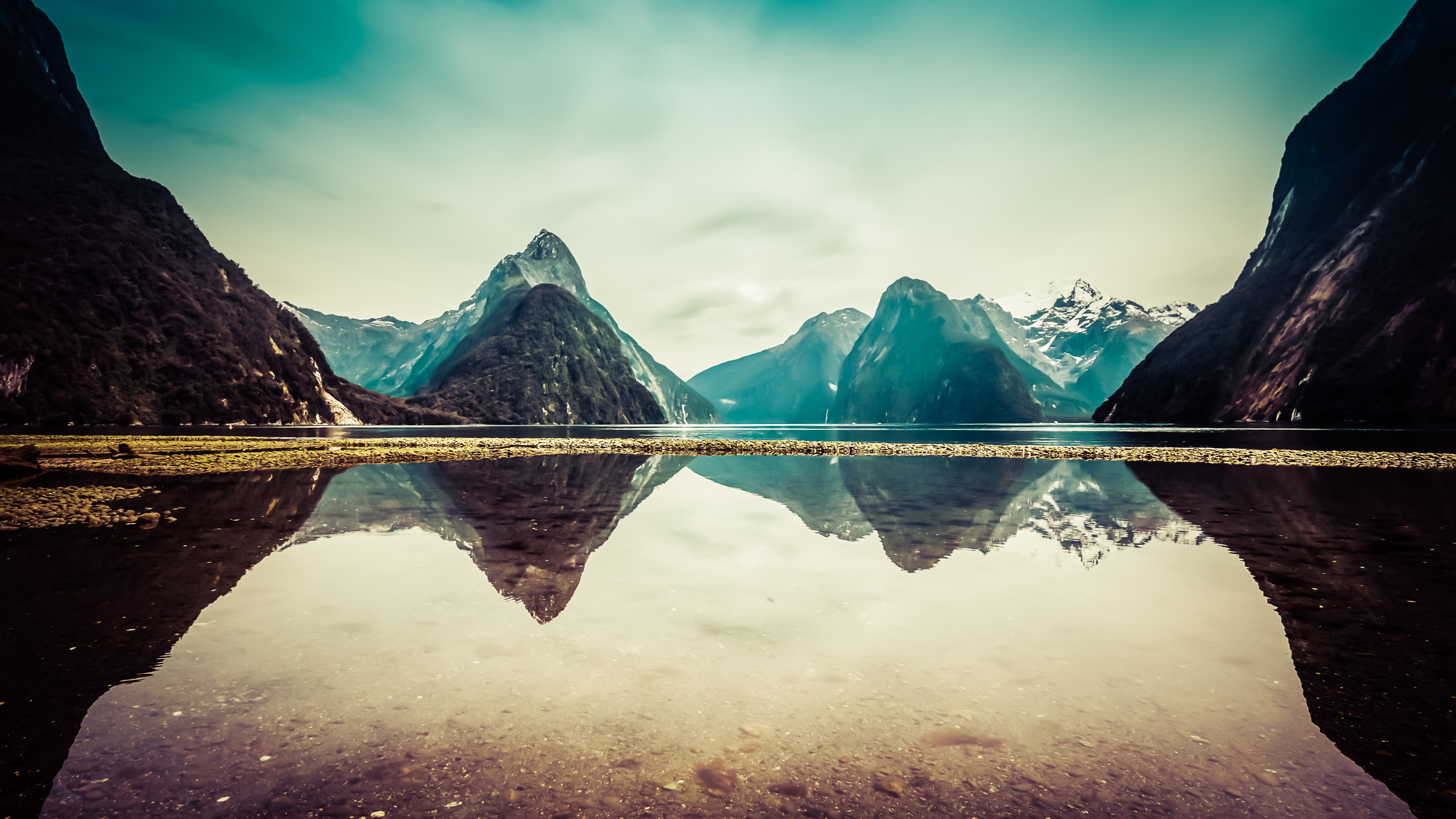Wallpaper New Zealand, 5k, 4k wallpaper, milford, mountains, river, lake, OS