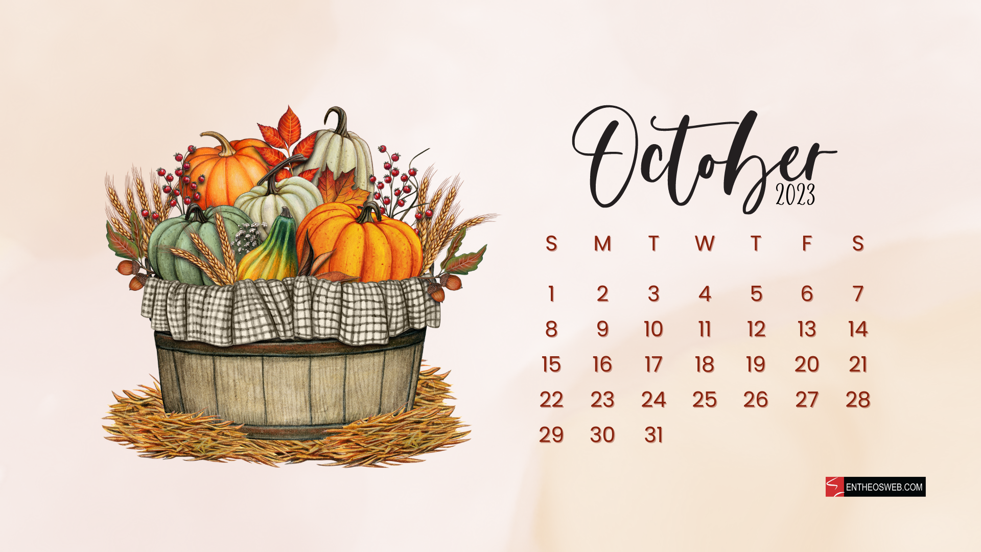 October 2023 Calendar Wallpapers Wallpaper Cave