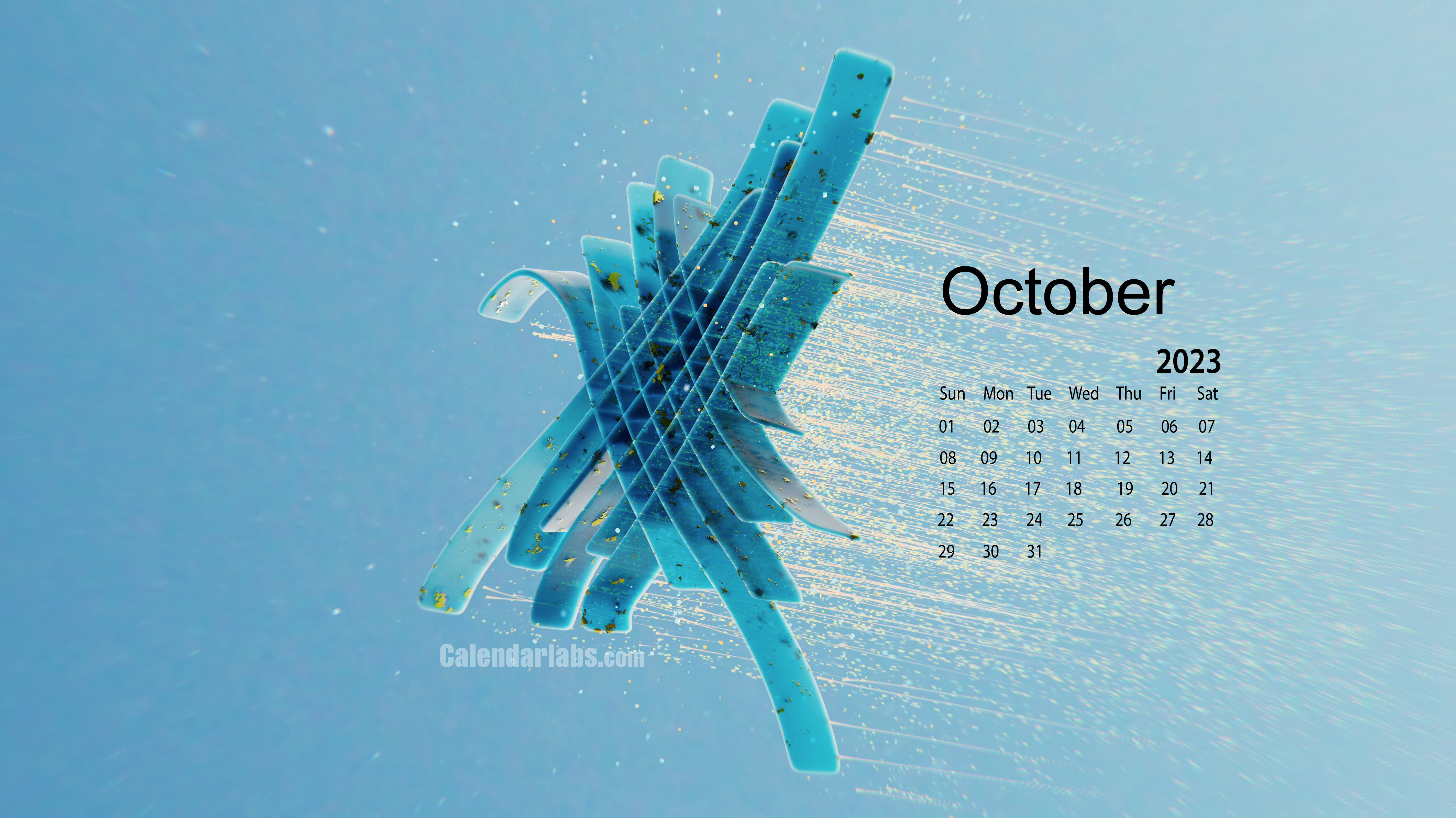 October 2023 Desktop Wallpaper Calendar