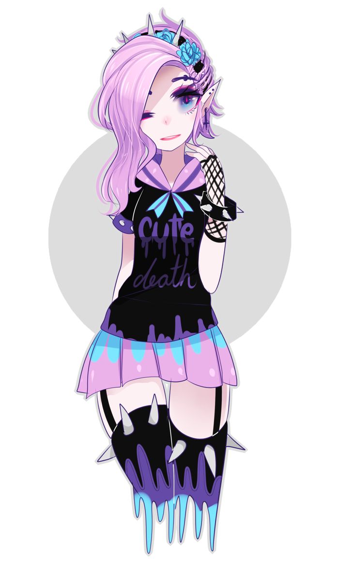 Cute Kawaii Anime Goth Girl | Sticker