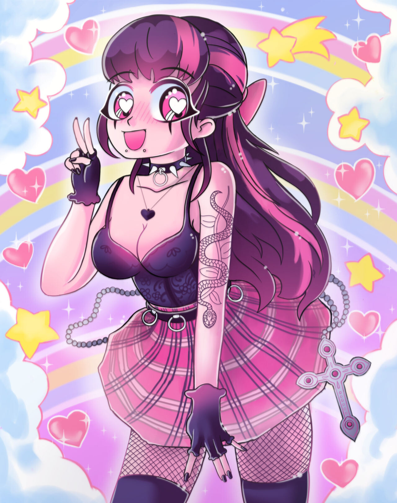 Cute Kawaii Anime Goth Girl | Sticker