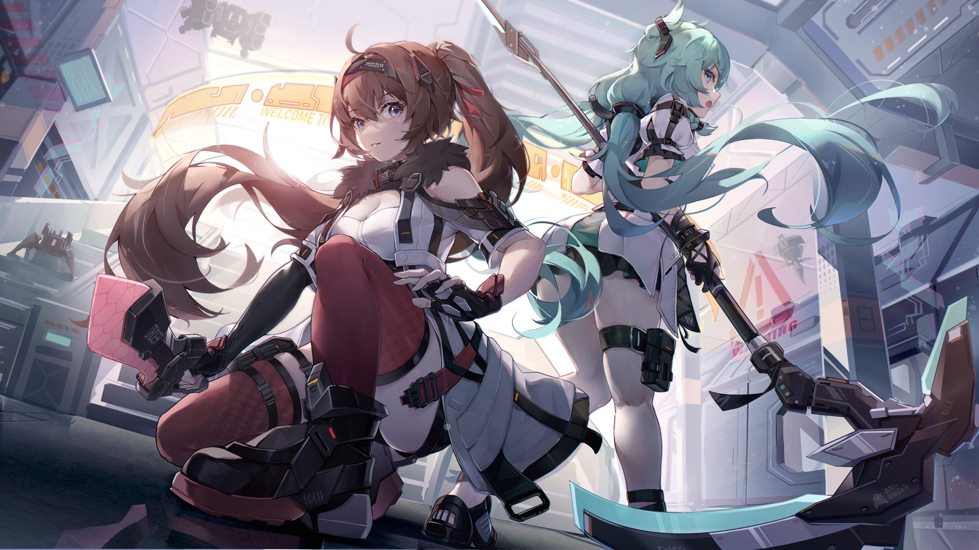 asc11 aether gazer fishnets garter thighhighs wallpaper weapon