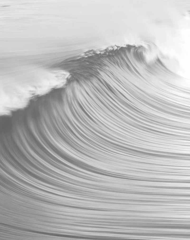 SHOP Breaking Wave Black & White Fabric Self Adhesive Wallpaper Mural