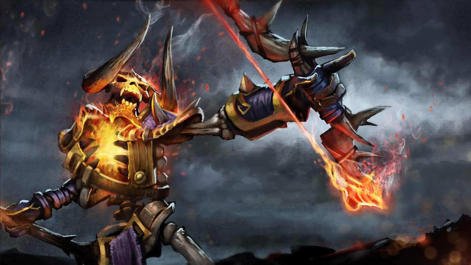 1920x1080 dota dota 2 video games fantasy art skull skeleton bone clinkz wallpaper JPG 400 kB