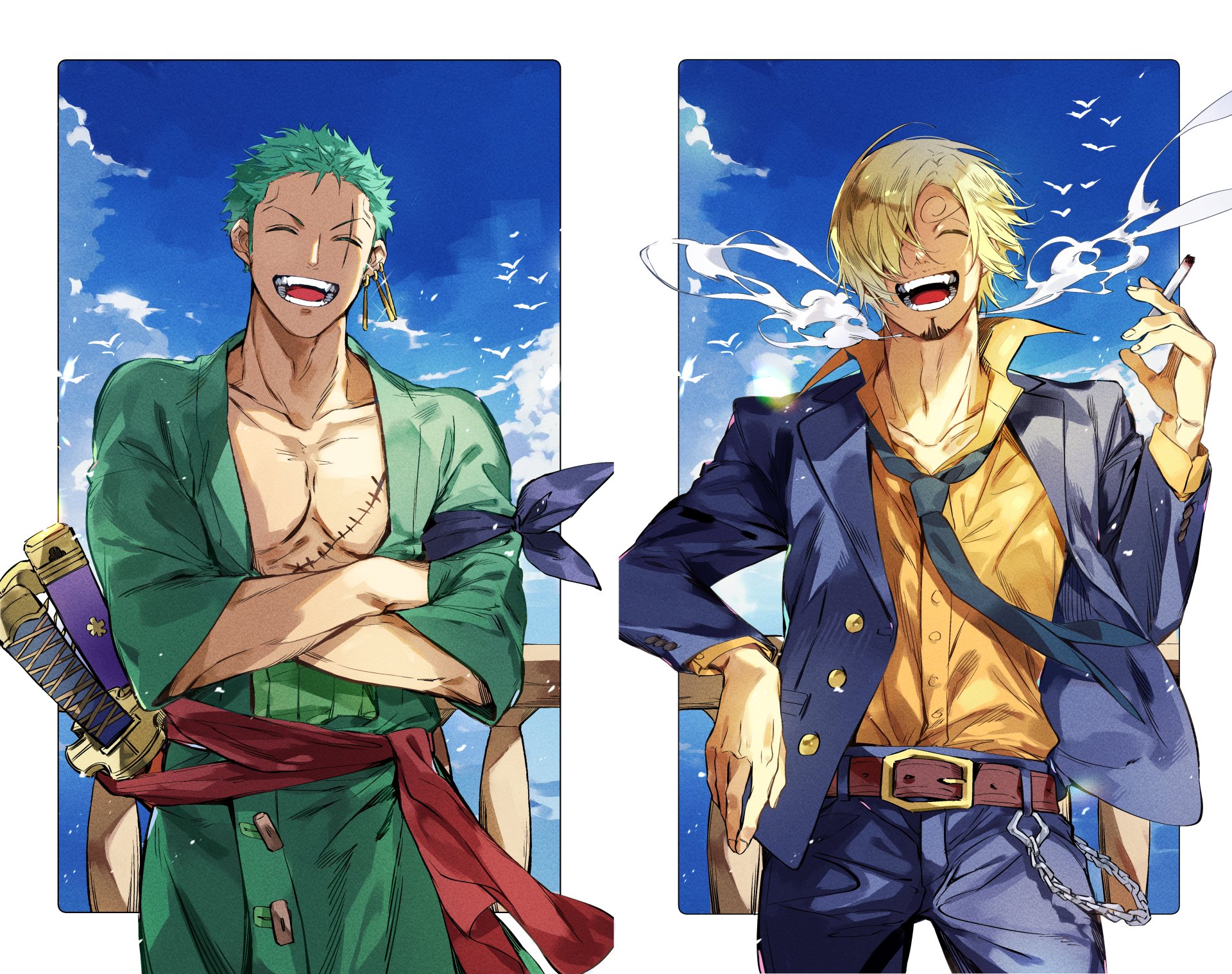 Zoro & Sanji by ほろば いさ子