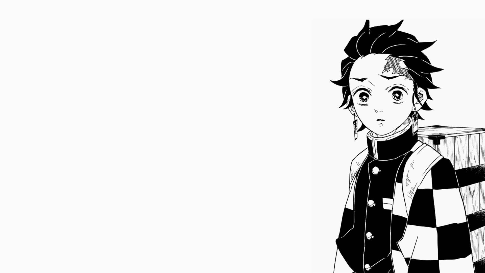 White Tanjiro Kamado Wallpaper