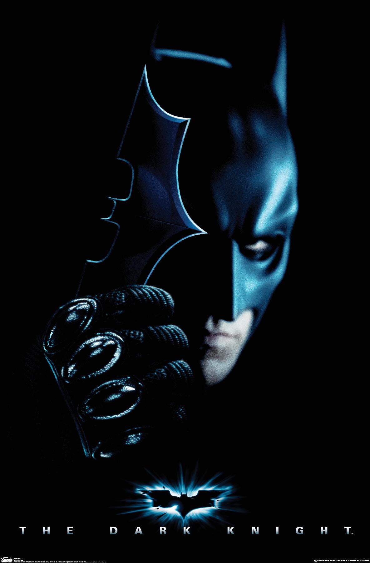 DC Comics Movie Dark Knight with Batarang Wall Poster, 22.375 x 34, Framed