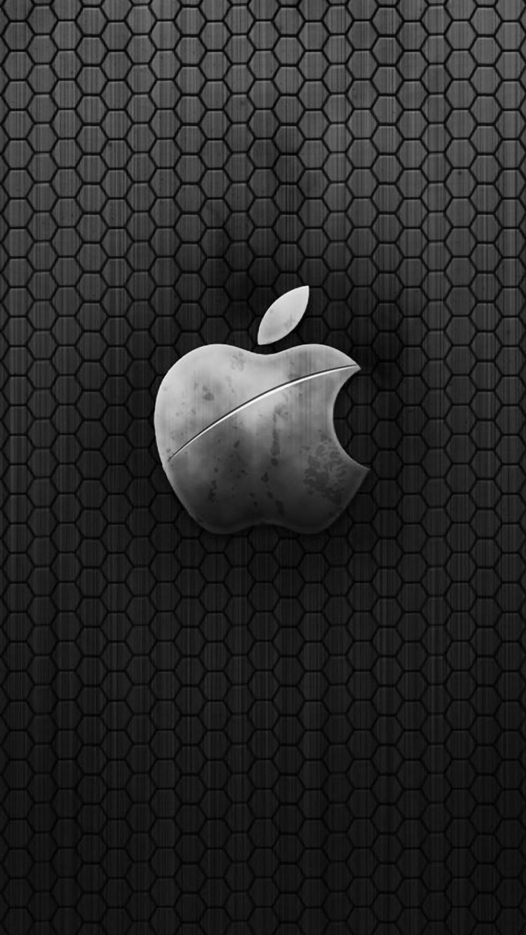 Metal Apple Logo iPhone Wallpaper Free Download