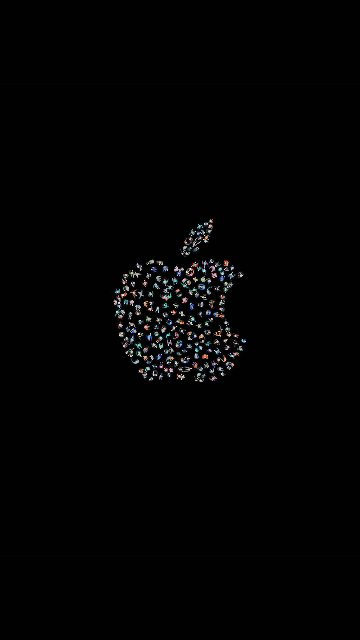 iPhone X wallpaper. wwdc apple logo dark black minimal illustration art