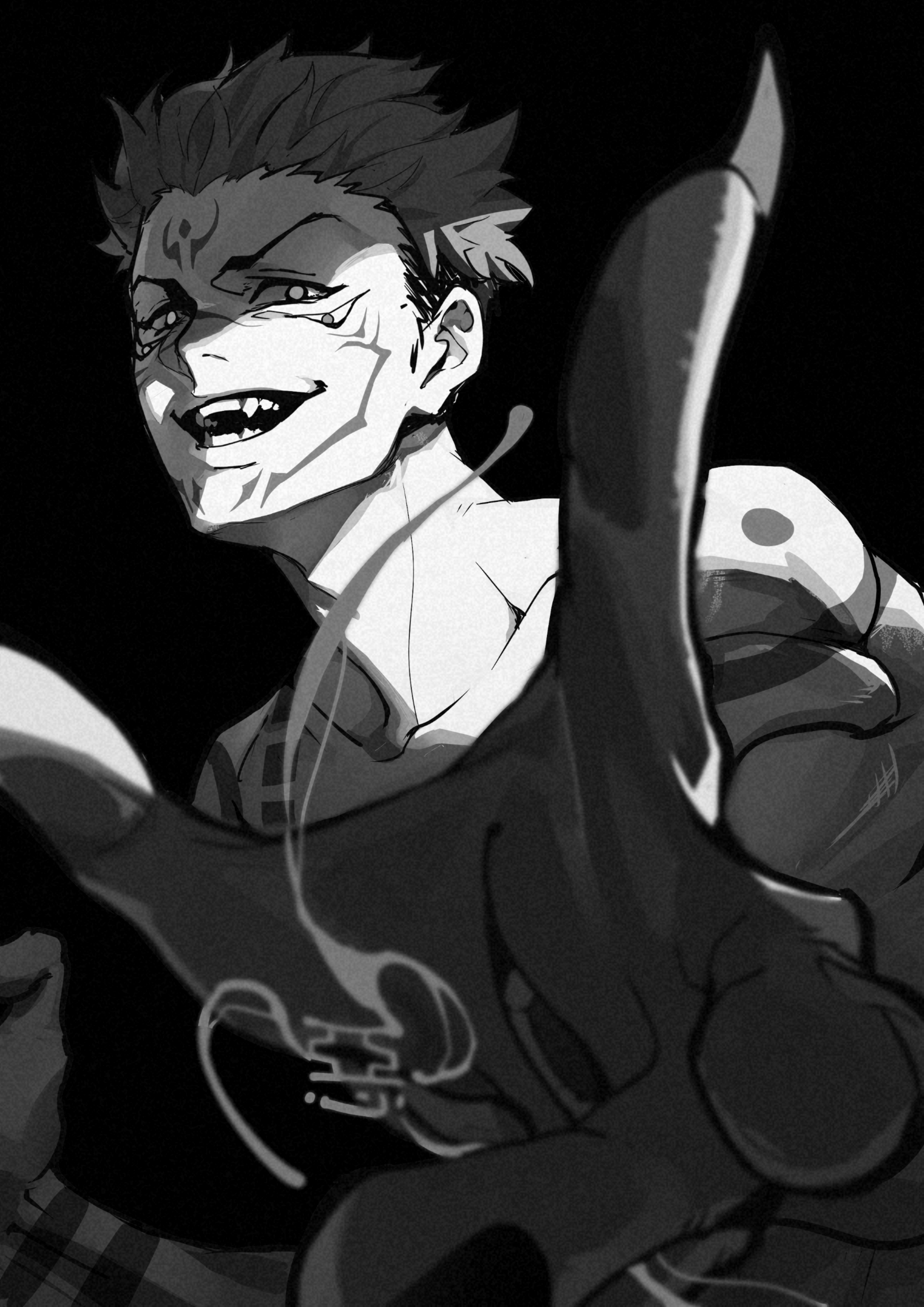 ryoumen sukuna (jujutsu kaisen) drawn