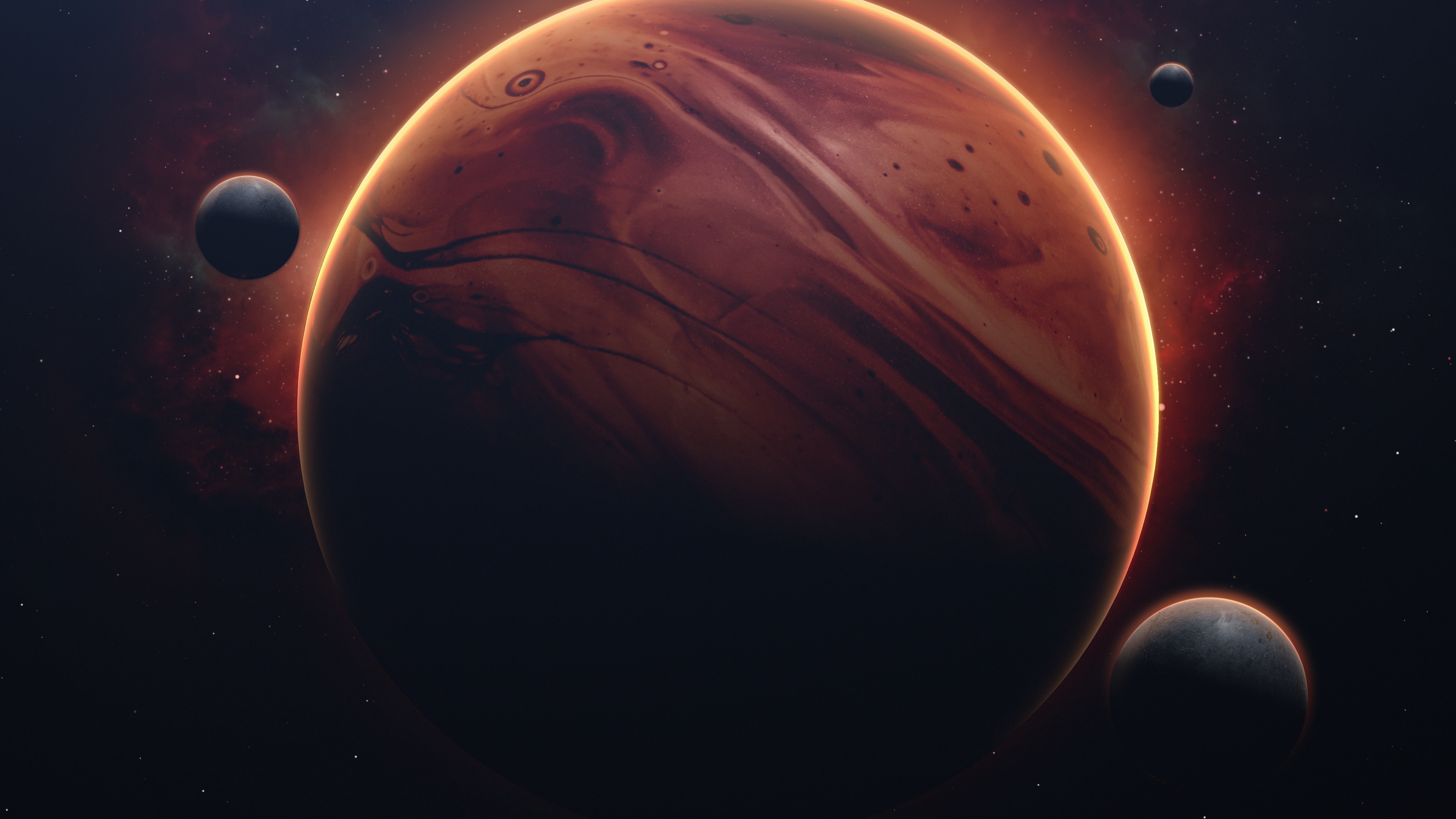 Solarus planet Wallpaper 4K, Red planet