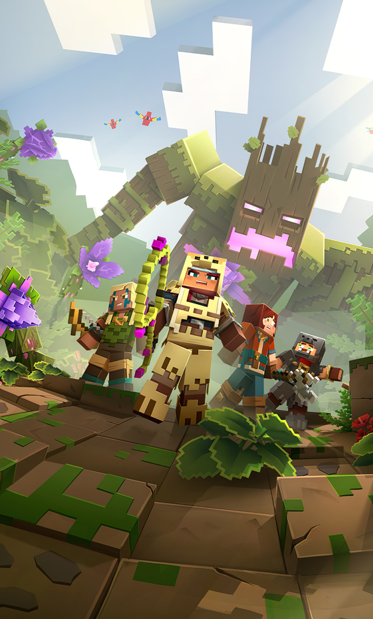 Minecraft Dungeons Jungle Awakens Hero iPhone HD 4k Wallpaper, Image, Background, Photo and Picture