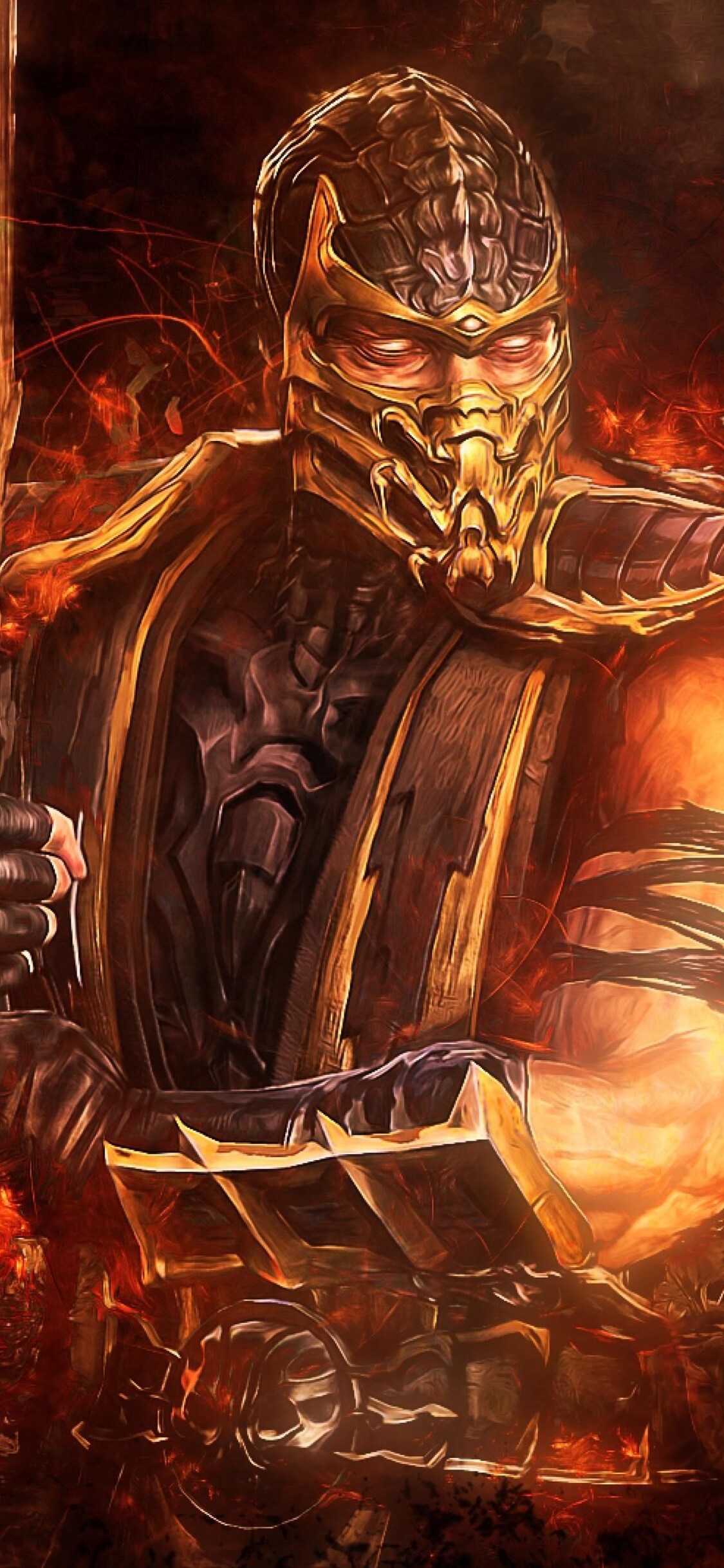 Mortal Kombat Scorpion iPhone XS, iPhone 10, iPhone X HD 4k Wallpaper, Image, Background, Photo and Picture